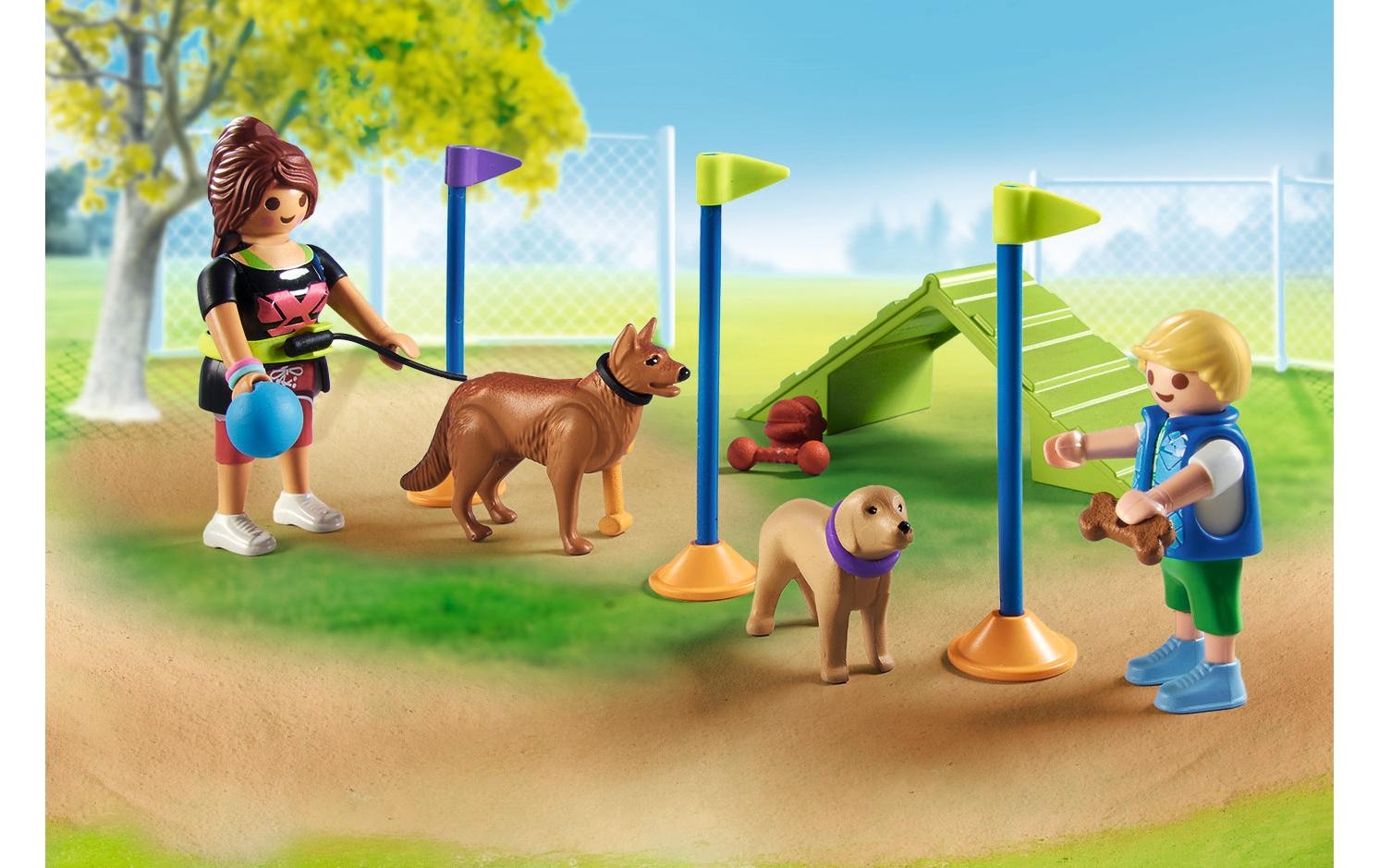 Playmobil® Spielbausteine »My Life Hundespielplatz 71745«, (61 St.)