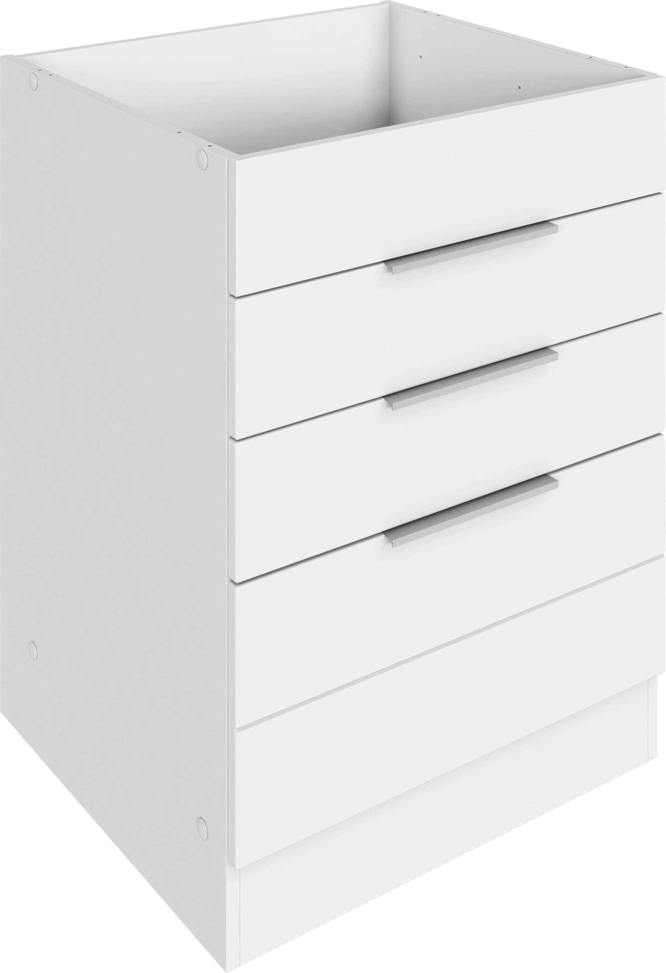 KOCHSTATION Kochfeldumbauschrank »KS-Luhe« 60 cm breit, hochwertige MDF-Fronten mit waagerechter Lisene