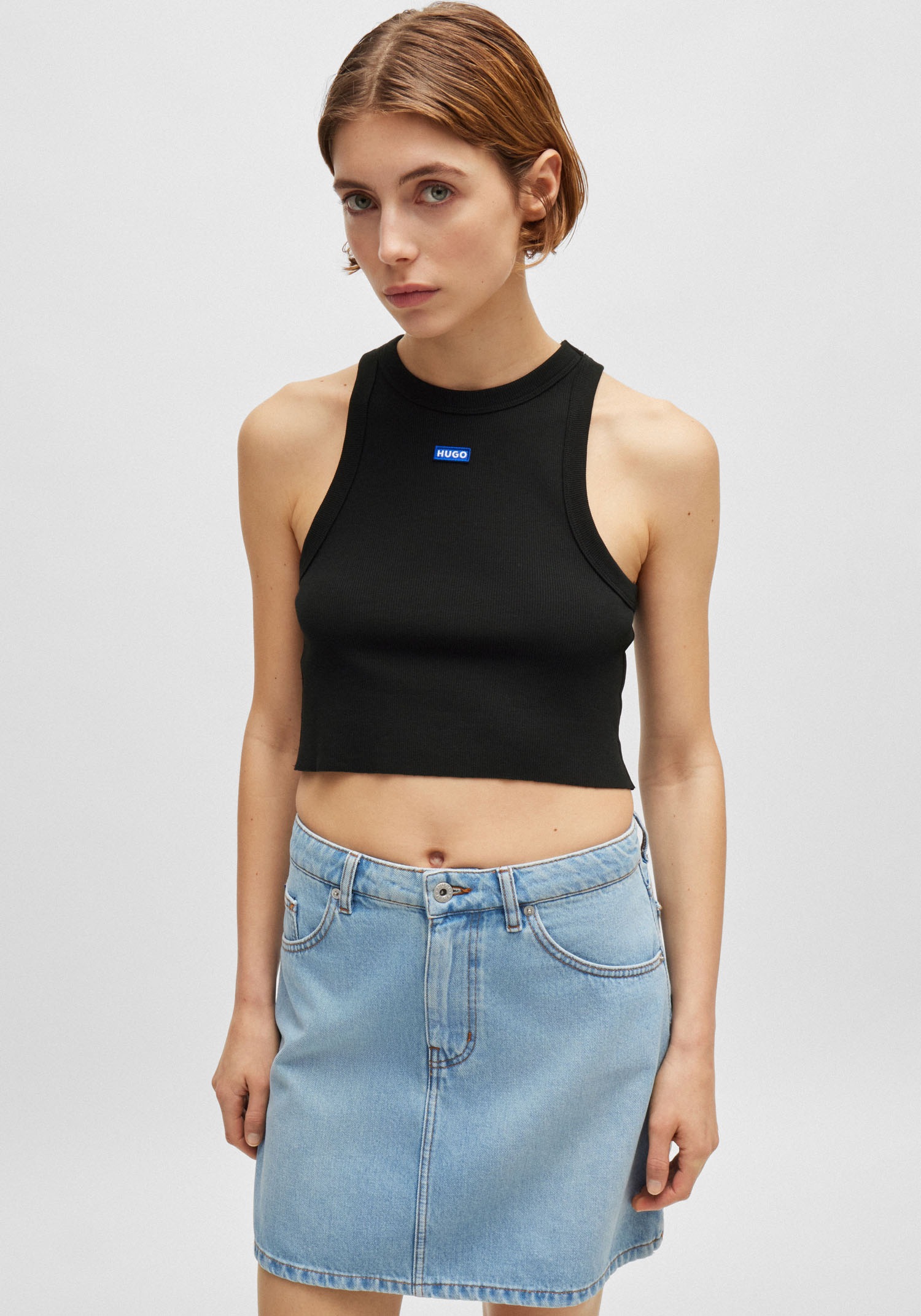 HUGO Blue Tanktop »Baby Tank«, Cropped-Form