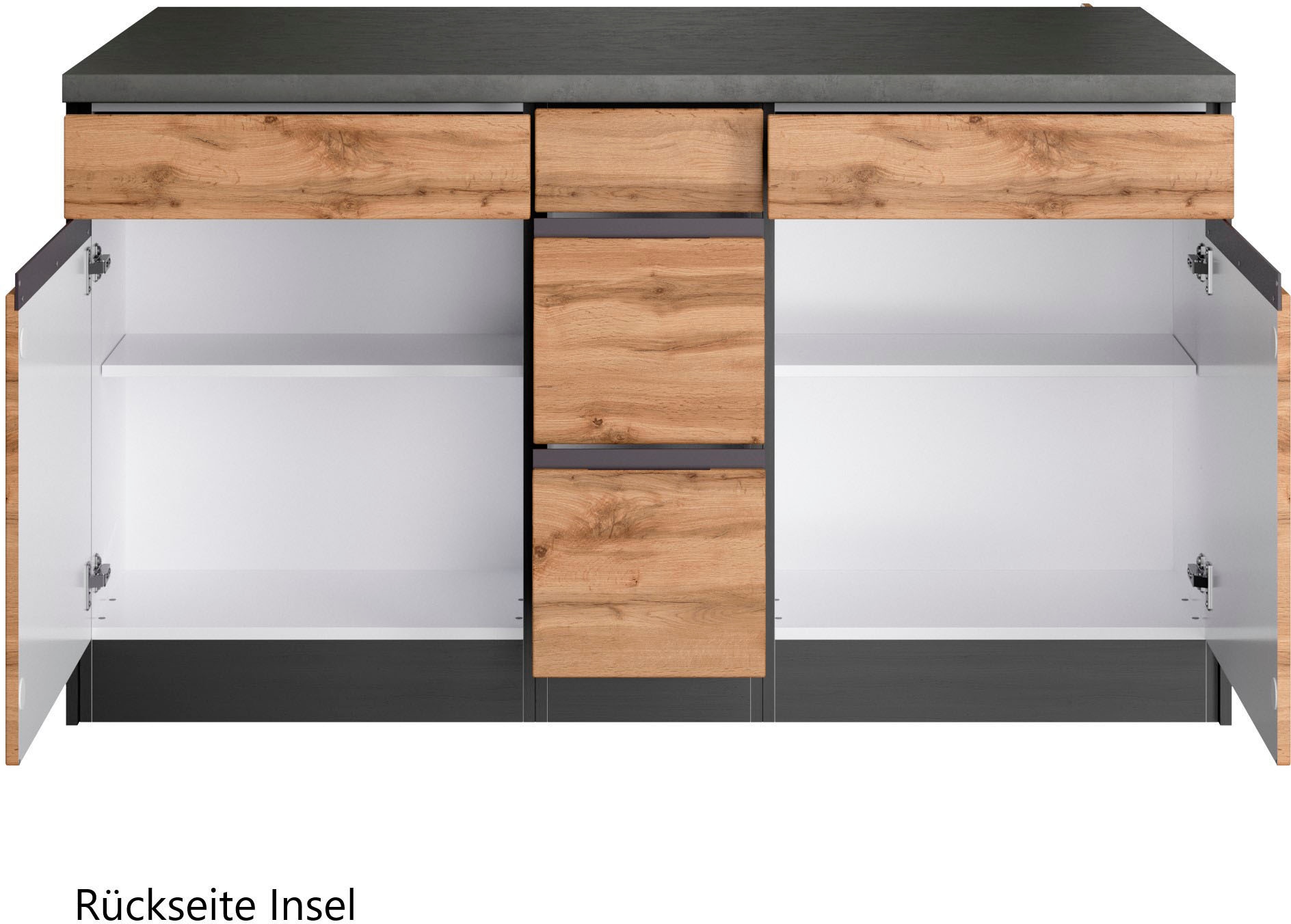 KOCHSTATION Cuisine d'angle »KS-Riesa« Largeur d'installation 490/153 cm, sans appareils électriques