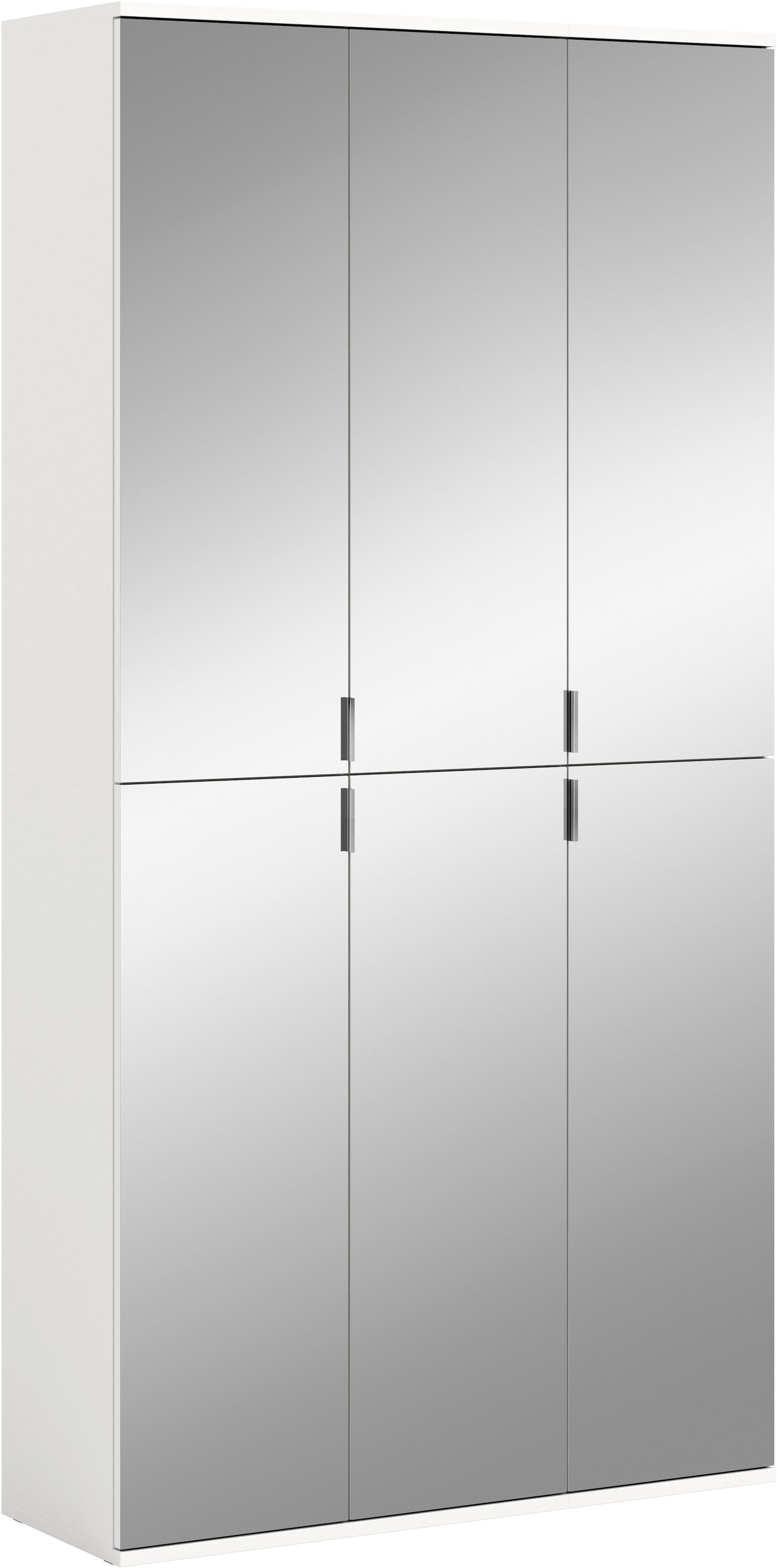 INOSIGN Garderoben-Set »Trondheim, 91 cm, best. aus 2 Schränken, 6 Spiegeltüren, 15 Fächer«, (Set, 2 St.), inkl. ausziehbarer Kleiderstange, Garderobenschrank, Kleiderschrank