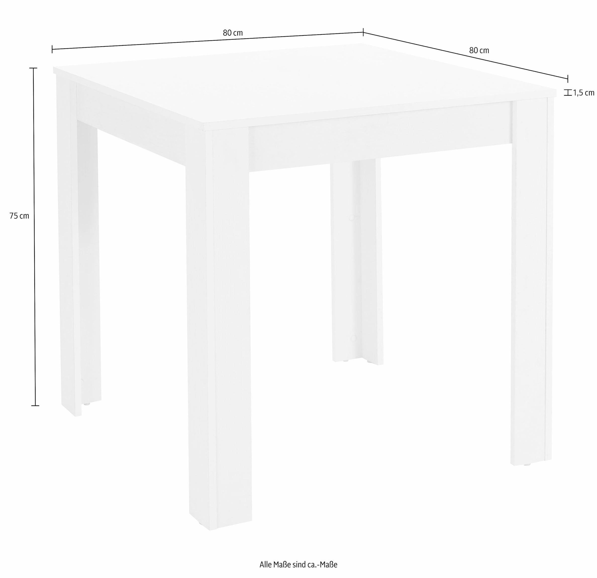 INOSIGN Essgruppe, (Set, 5 tlg.), Tischbreite 80 cm in schieferfarben  günstig kaufen