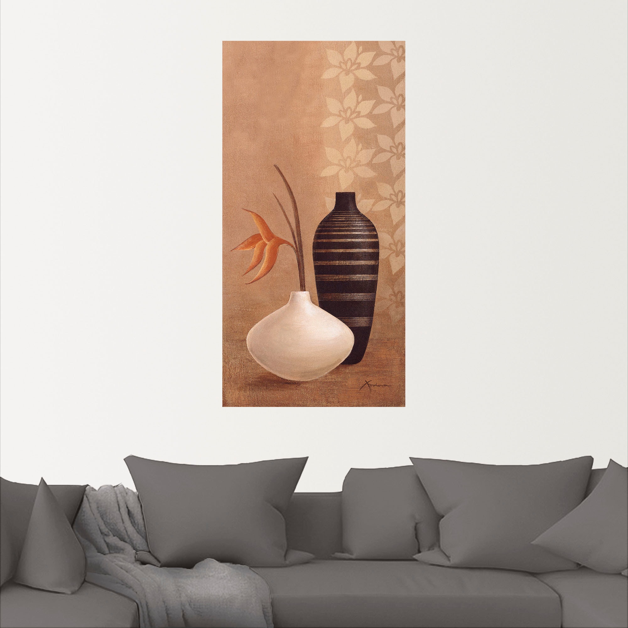 Artland Wandbild »Bauschige Vasen«, Vasen & Töpfe, (1 St.), als Leinwandbild, Poster, Wandaufkleber in verschied. Grössen