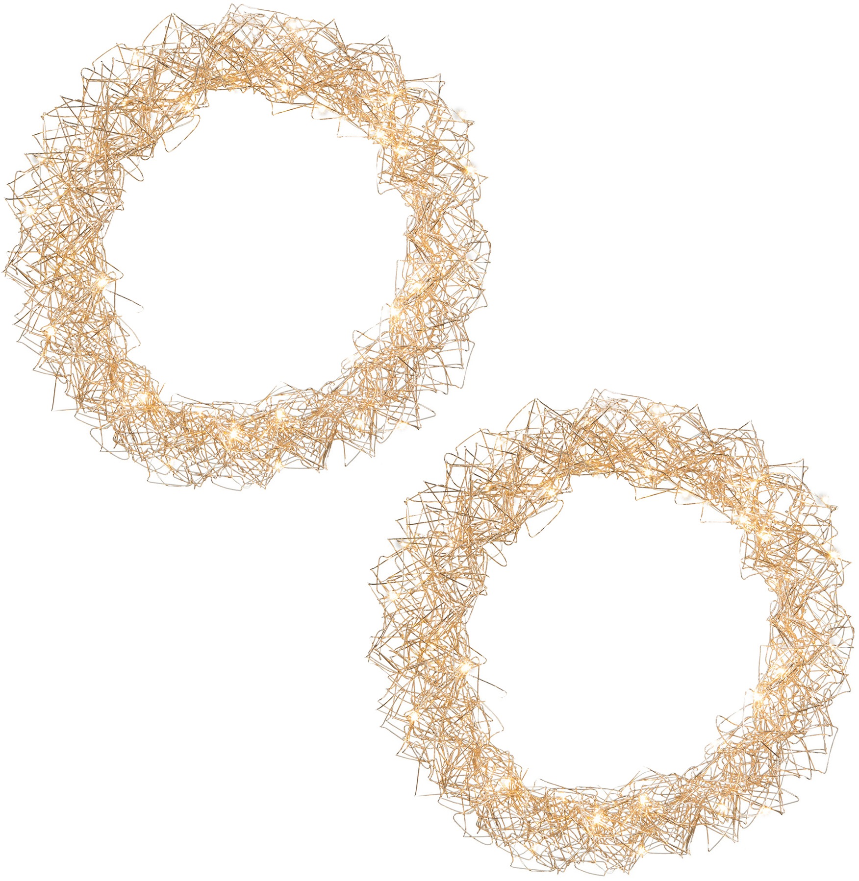 Image of Creativ light Dekokranz, (Set, 2 St.), mit 25 LED`s, 6h Timerfunktion, Ø ca. 25 cm bei Ackermann Versand Schweiz