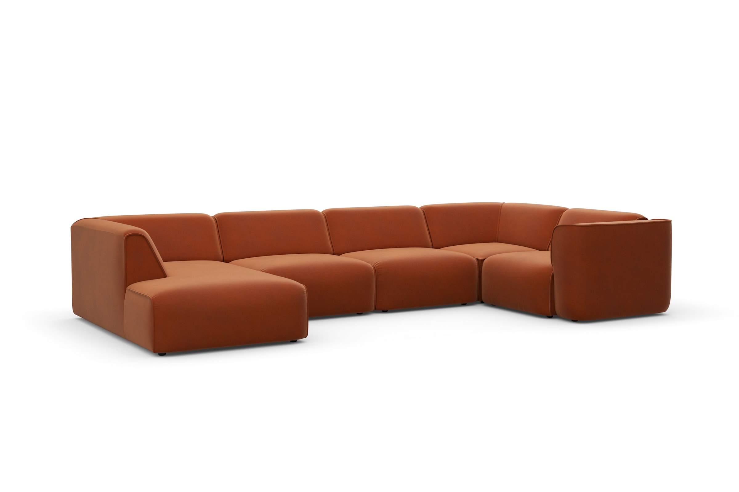 RAUM.ID Wohnlandschaft »Merid U-Form, jederzeit durch Module erweiterbar, B/T/H: 367/206/70 cm«, als Modul oder separat verwendbar, für individuelle Zusammenstellung
