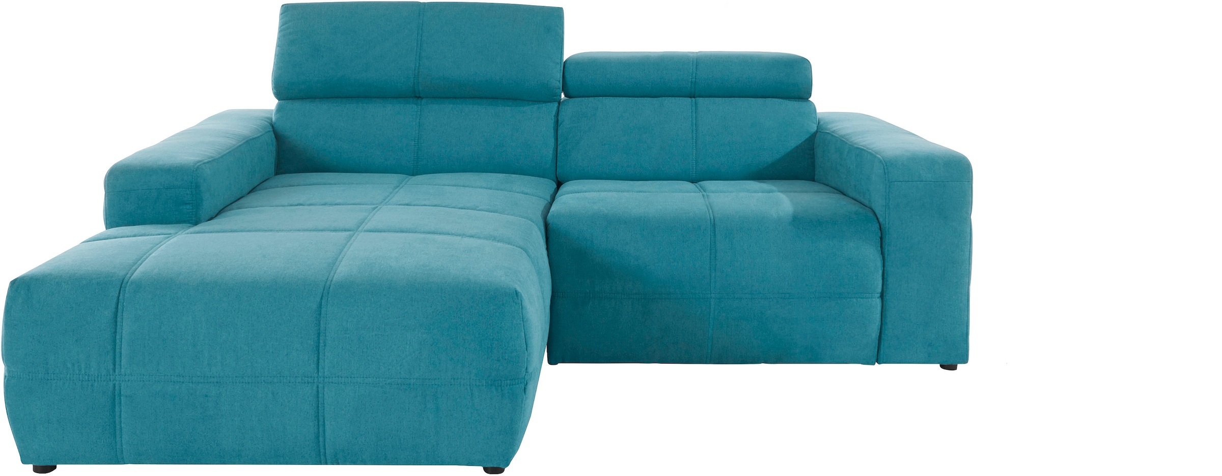 Image of DOMO collection Ecksofa "BRANDON inkl. Kopfteilverstellung, 214x100x80 cm, L-Form" Mit Kopfteilverstellung, auch in Leder und Cord, L-Form