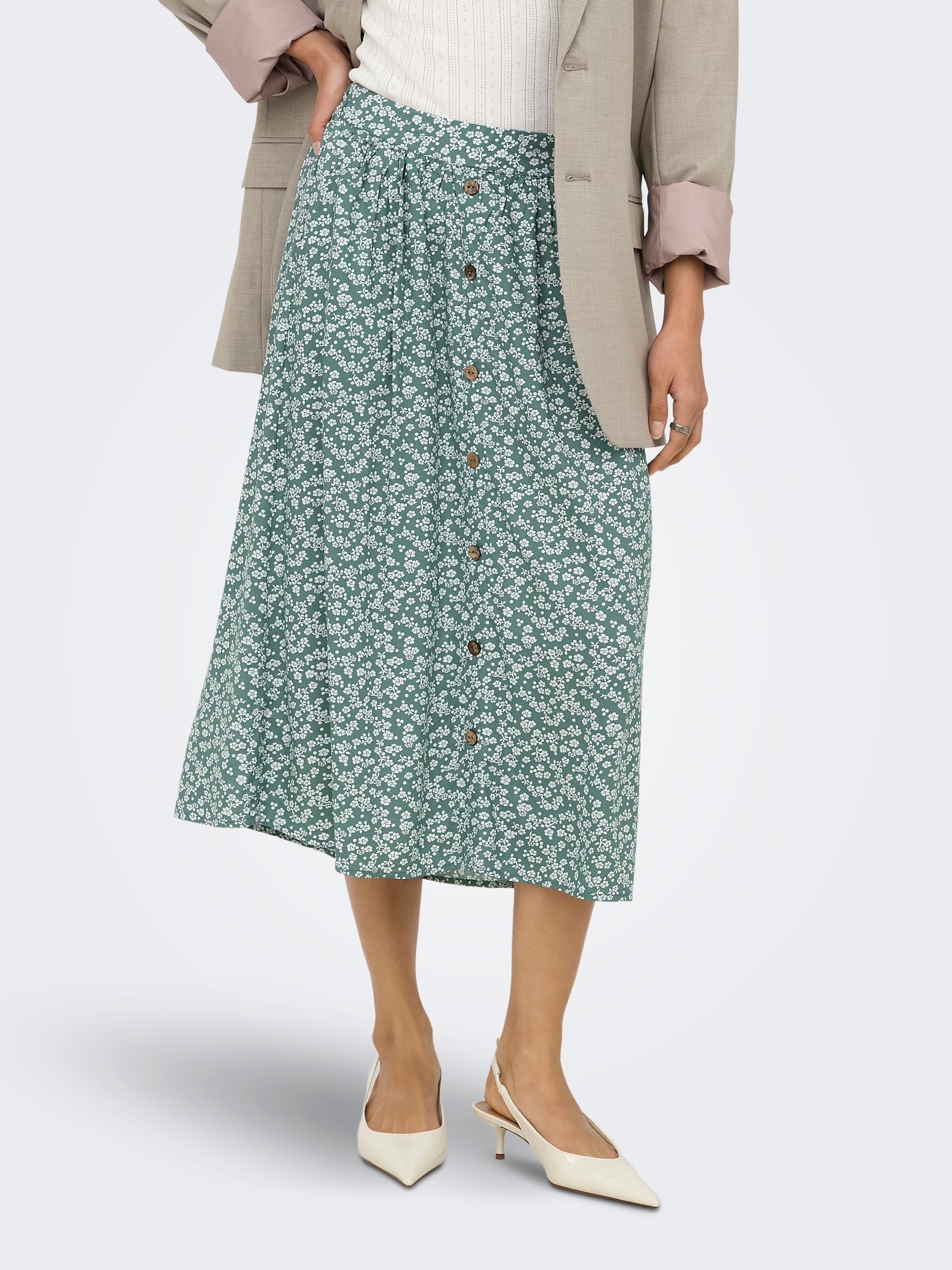 ONLY Sommerrock »ONLMILANO AOP LIFE LONG SKIRT WVN NOOS« Viskose