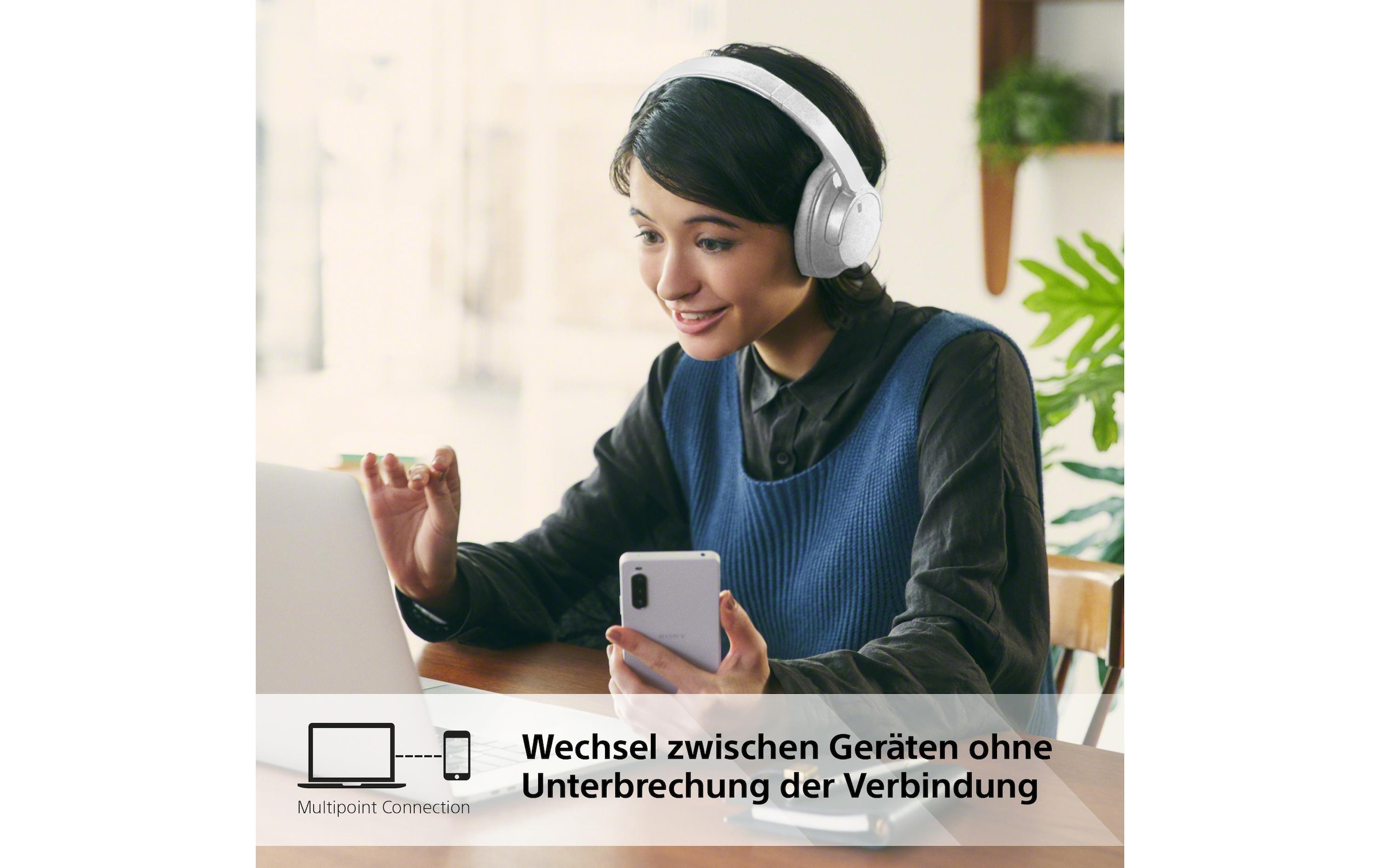 Sony Over-Ear-Kopfhörer »Over-Ear-Kopfhörer WH«, Bluetooth