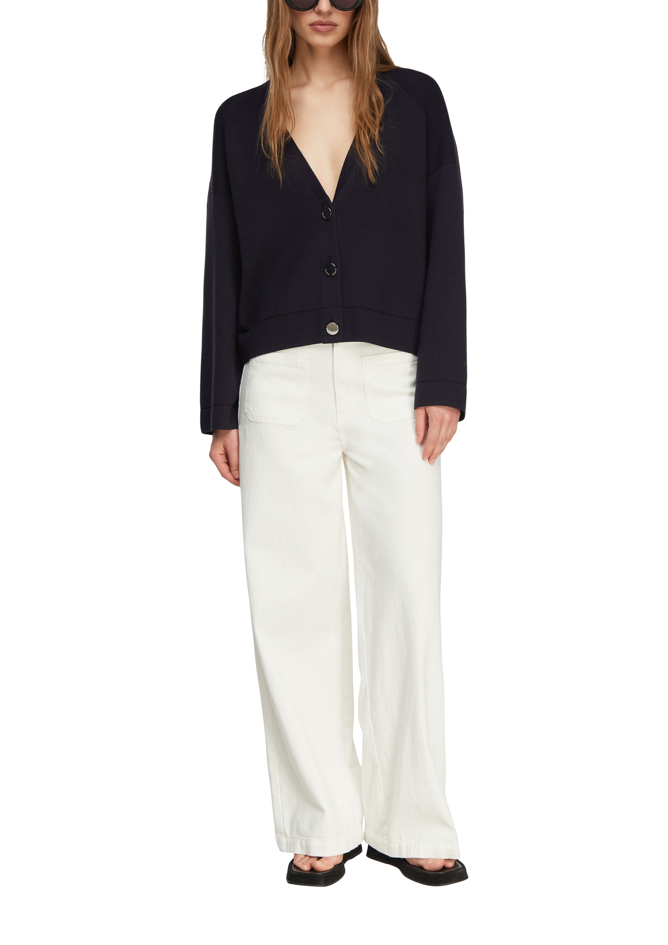 Comma Veste en tricot avec encolure en V