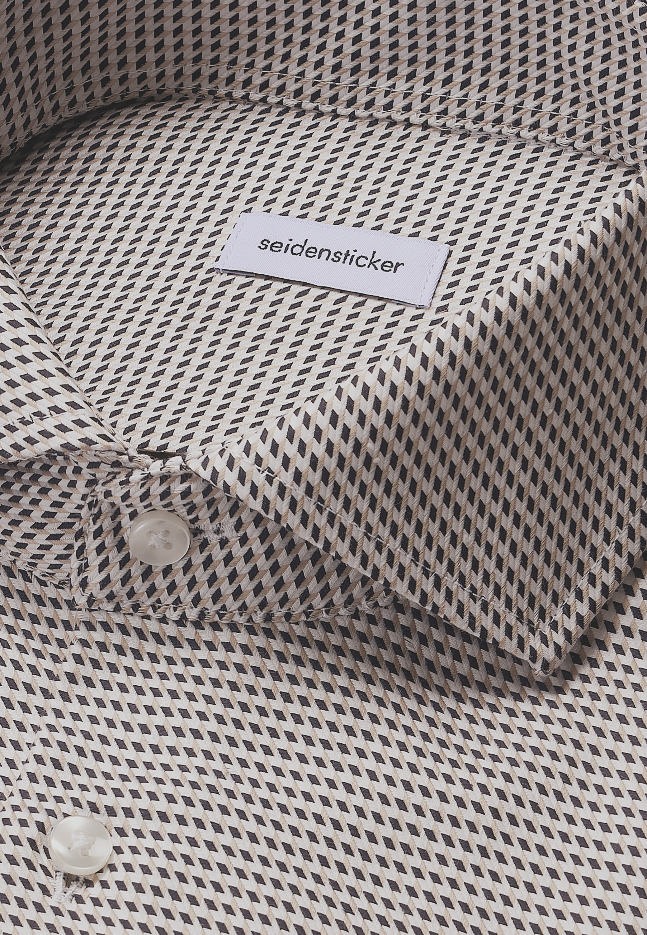 seidensticker Chemise d'affaires »Schwarze Rose« Regular 1/1 Kentkragen Pepita