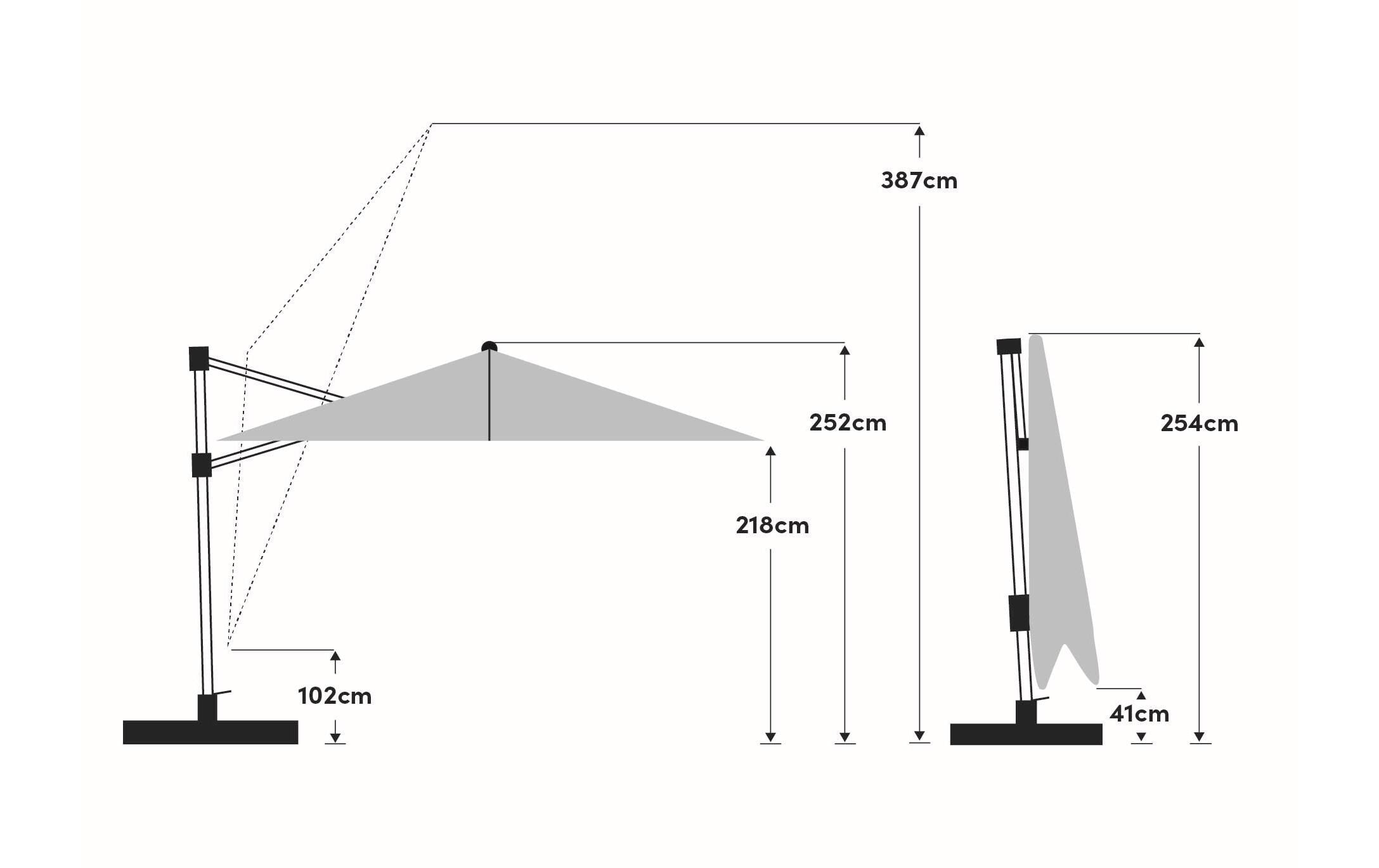   Sonnenschirm »Suncomfort by Glatz Sunflex, 300 x 300 cm, Light Grey«