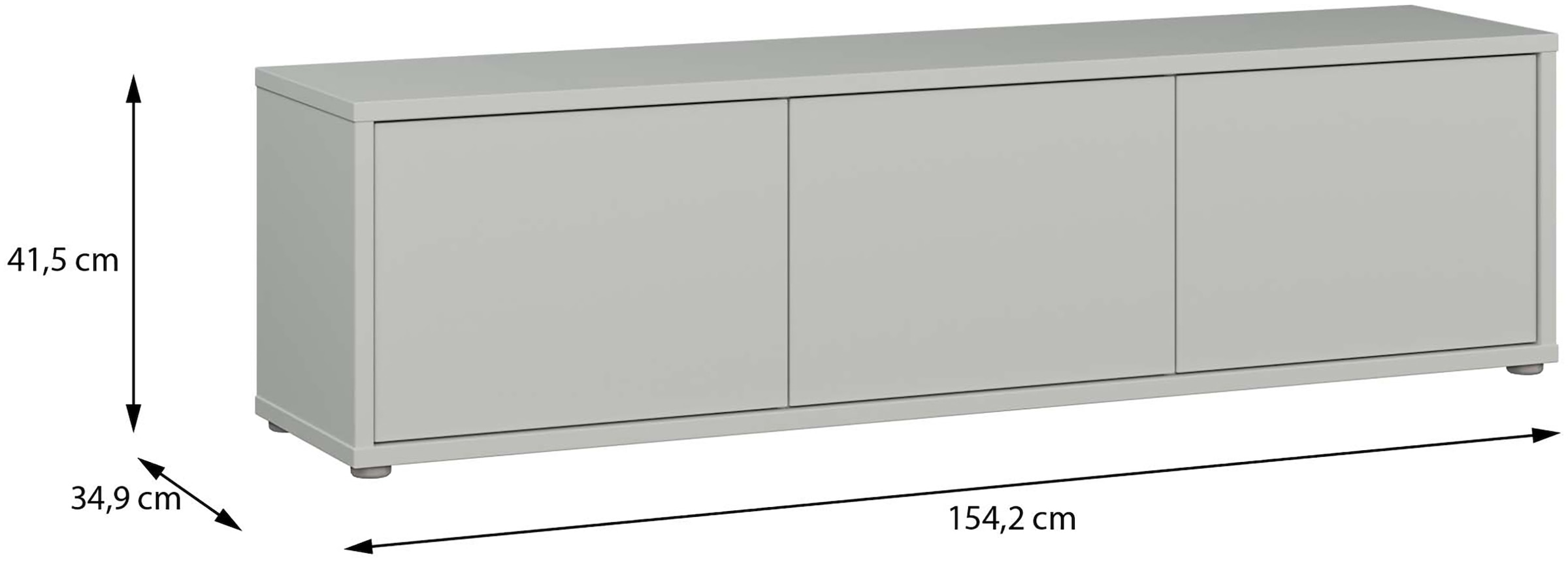 FORTE Table basse »Alice Springs, TV-Board, viel Stauraum, grosse Türen zum Aufklappen« L/H/P 154,2/41,5/34,9 cm Portes pliantes