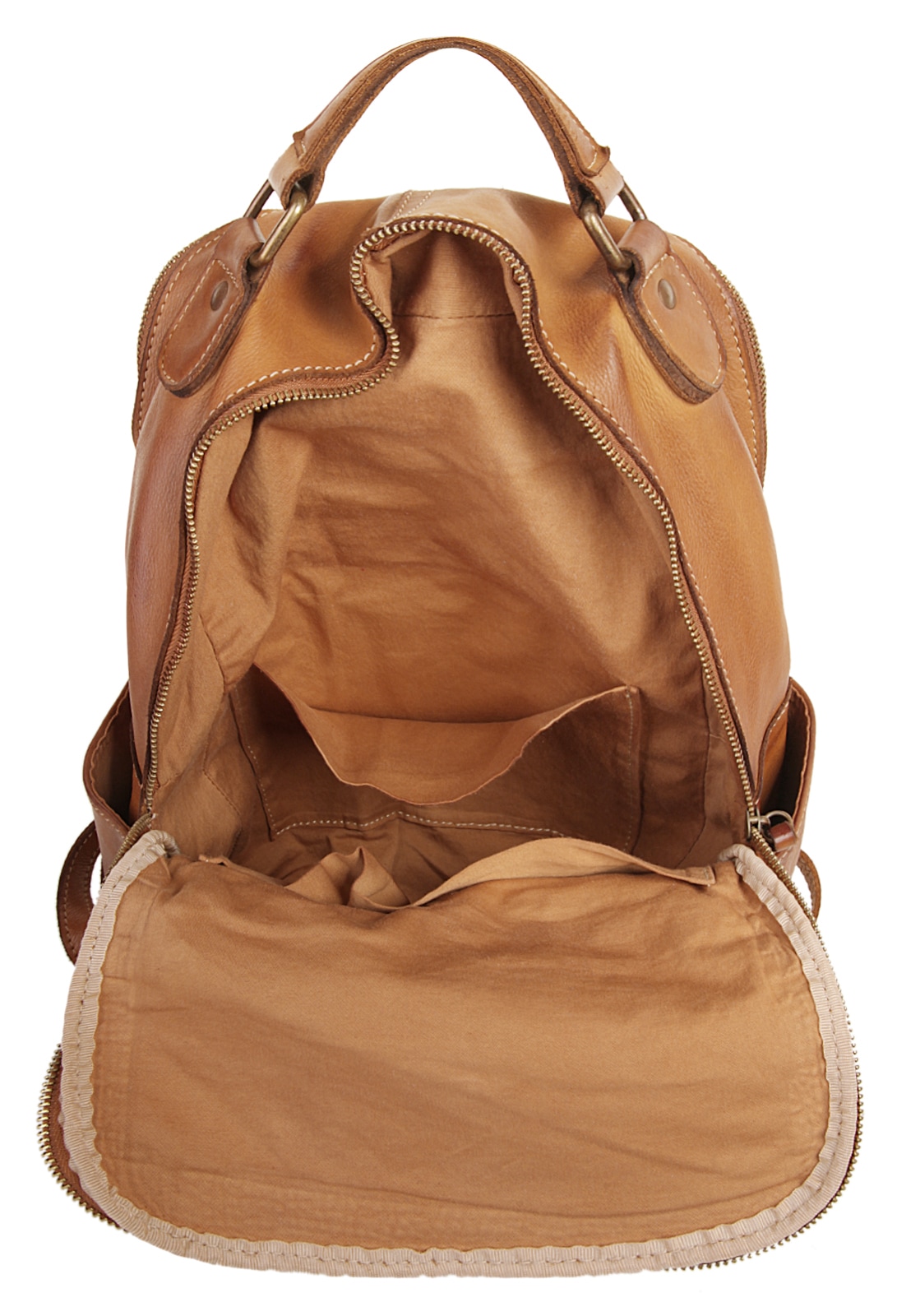 X-Zone Laptoprucksack, echt Leder, Made in Italy