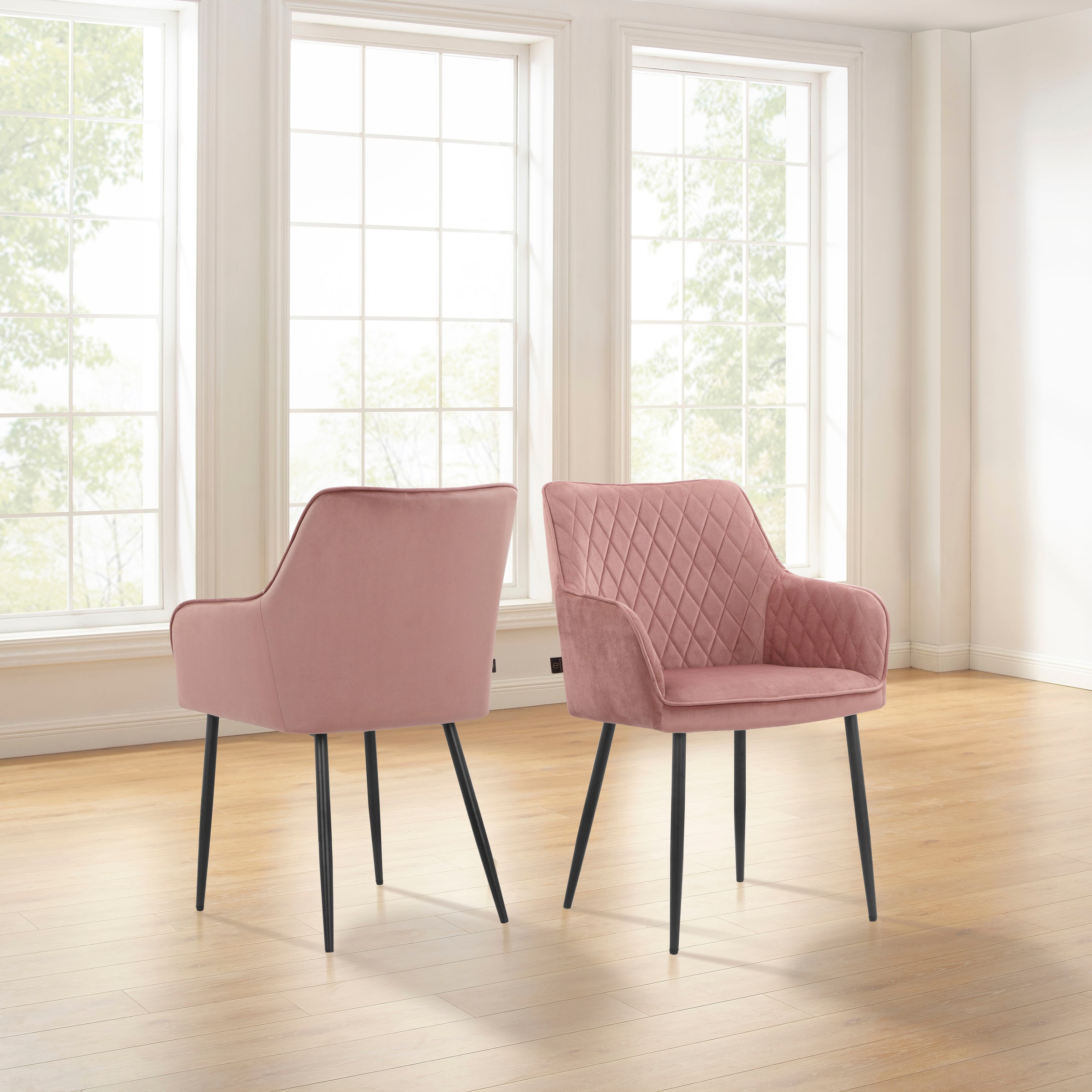 Image of GOODproduct Armlehnstuhl "Montmerle" () 2 Stk.Sitz und Rücken gepolstert, in Velourstoff mit Steppung, Sitzhöhe 50cm