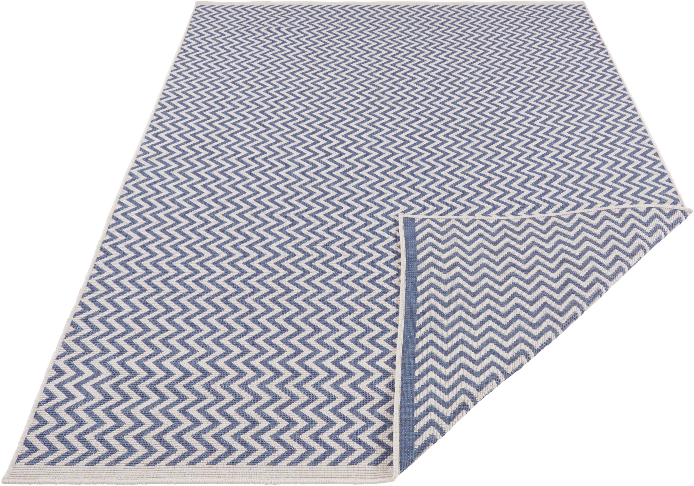 Image of freundin Home Collection Teppich »Ivy 2«, rechteckig, 5 mm Höhe, Flachgewebe WendbarIn und Outdoor geeignet, Zickzack Look, Wohnzimmer, Balkon, Terrasse, Pflegeleicht bei Ackermann Versand Schweiz