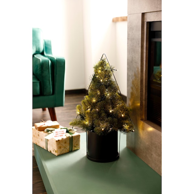Creativ deco Künstlicher Weihnachtsbaum »Weihnachtsdeko aussen, künstlicher  Christbaum, Tannenbaum«, mit schwarzem Kunststoff-Topf jetzt kaufen