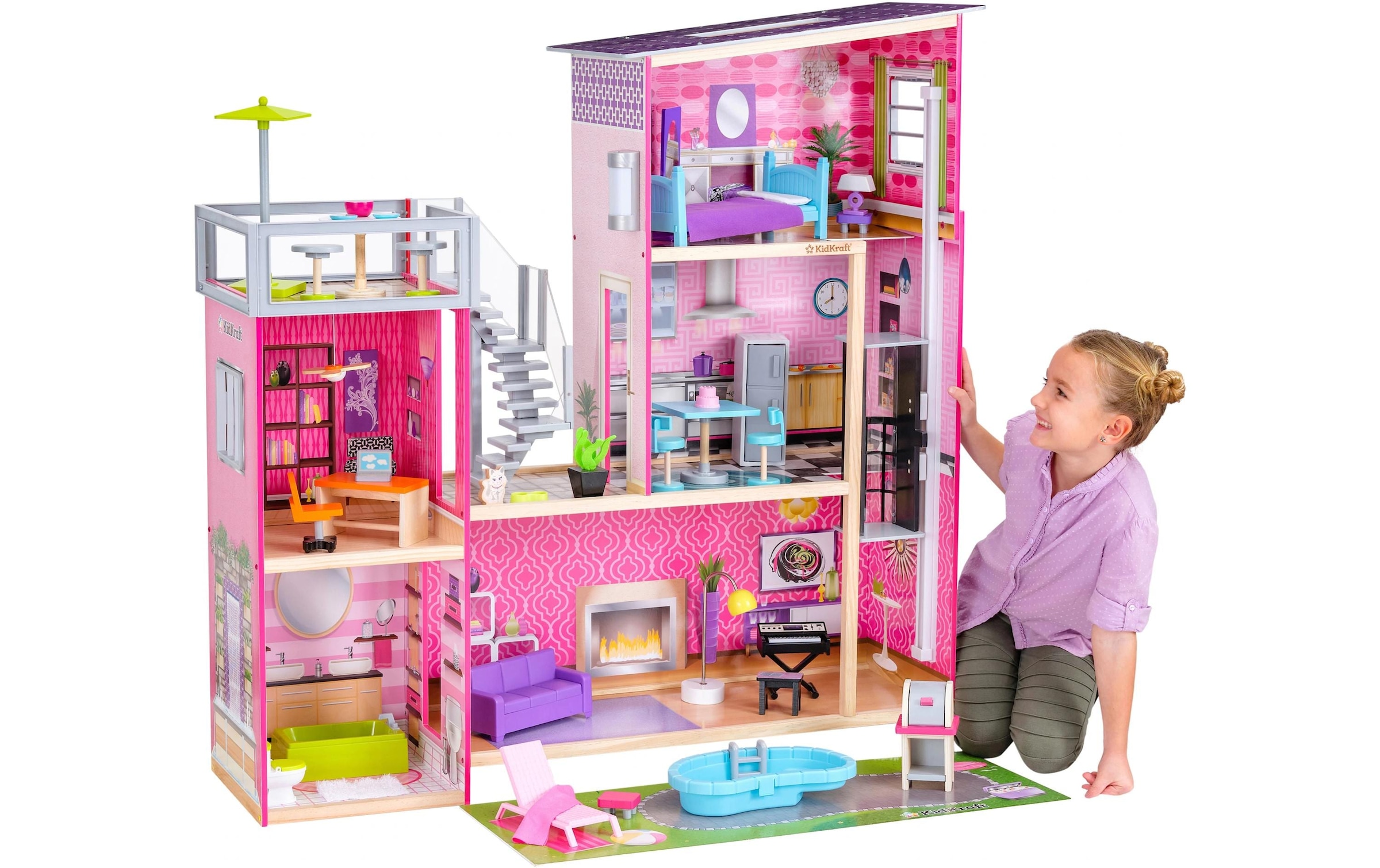 KidKraft® Puppenhaus »Uptown 124.99 x 64.29 x 117.7 cm«