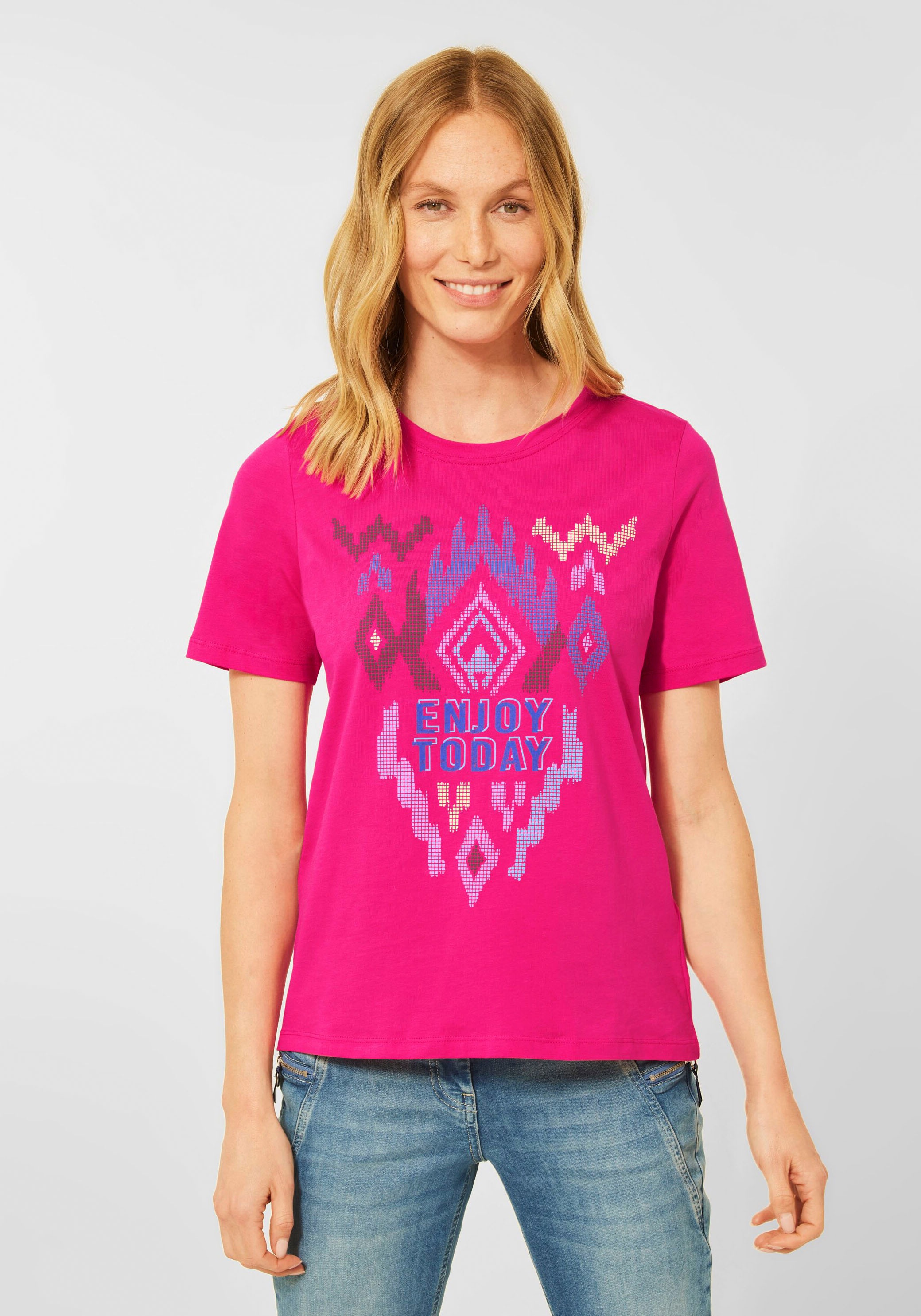 Image of Cecil Rundhalsshirt, mit Ikat-Print bei Ackermann Versand Schweiz