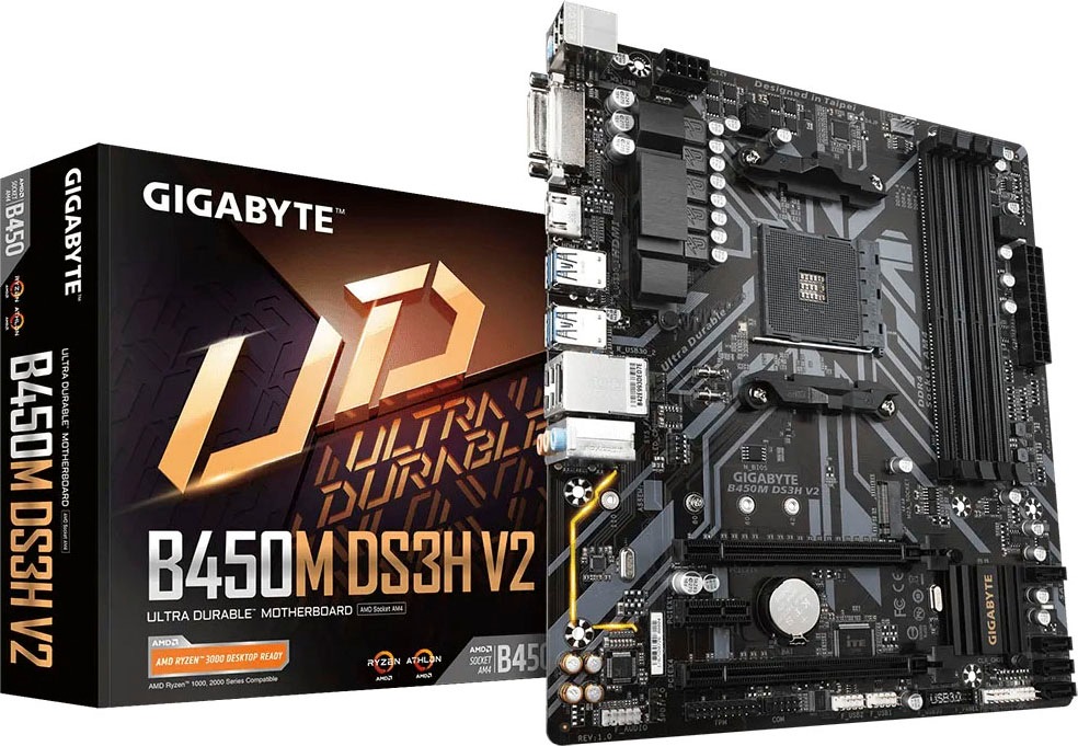 Image of Gigabyte Mainboard »B450M DS3H V2 (rev. 1.0)«, (1 St.) bei Ackermann Versand Schweiz