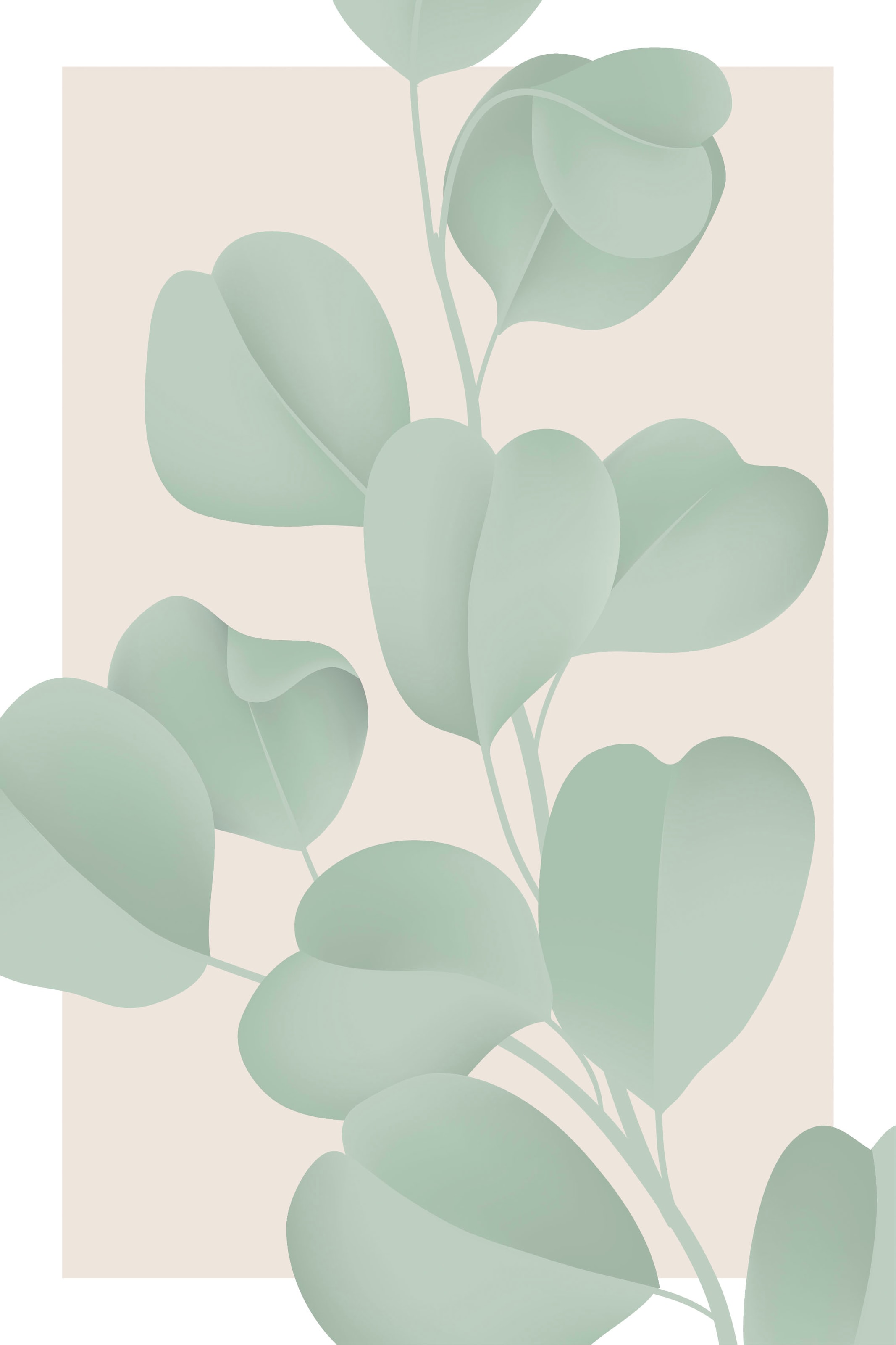 Image of queence Leinwandbild "Blätter mit rosa Hintergrund" Blumen Blumenbilder Blätter Blätterbilder Premium-Leinwandstoff, Handarbeit aus Deutschland