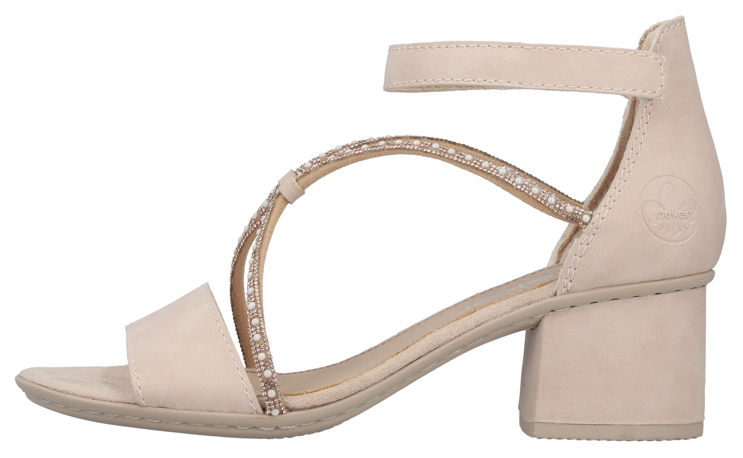 Rieker Sandalette  Sommerschuh, Sandale, Blockabsatz, mit praktischem Klettverschluss