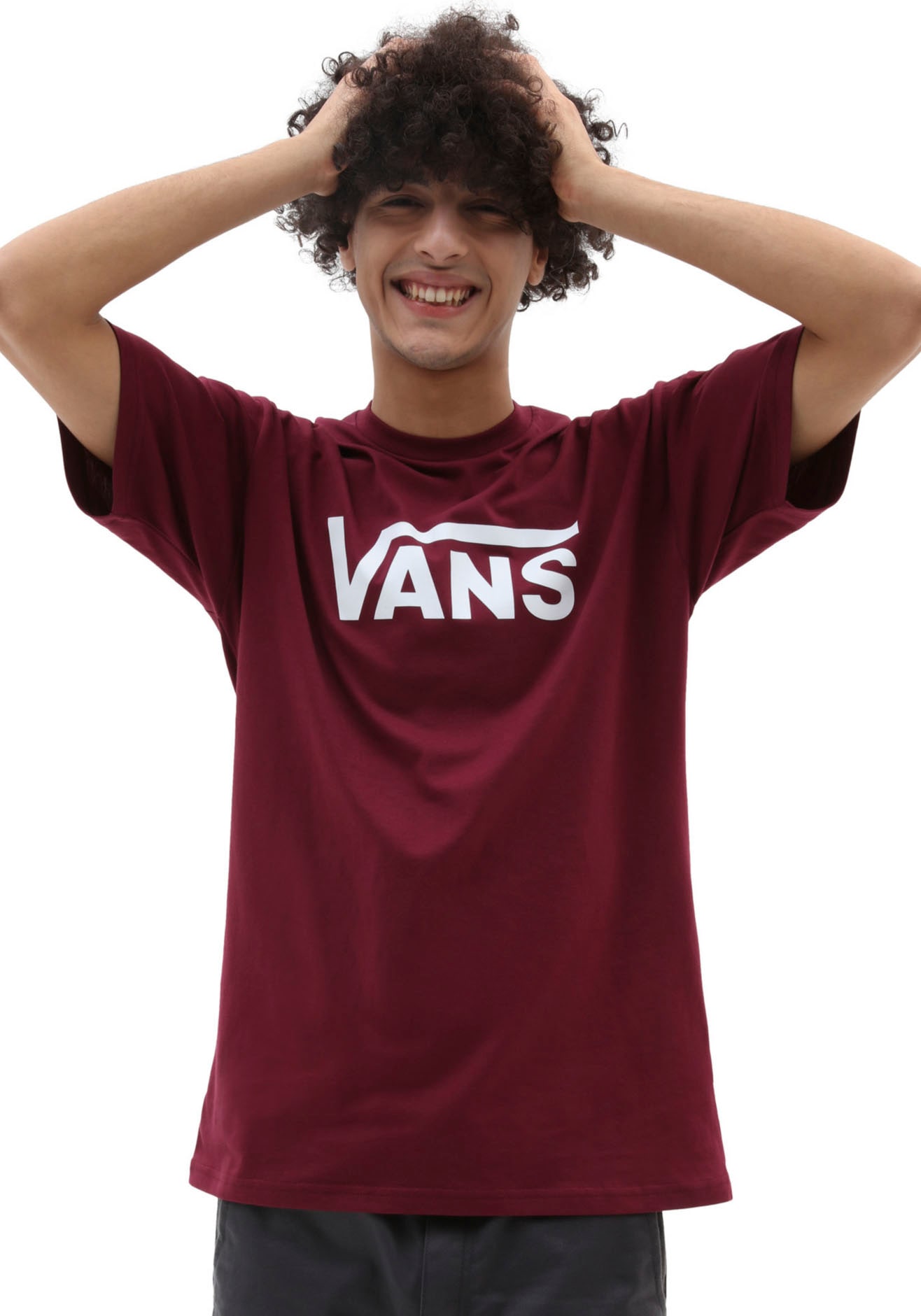 Image of Vans T-Shirt "MN VANS CLASSIC" mit grossem Logoprint vorn, Kurzarm-Design, aus Single Jersey