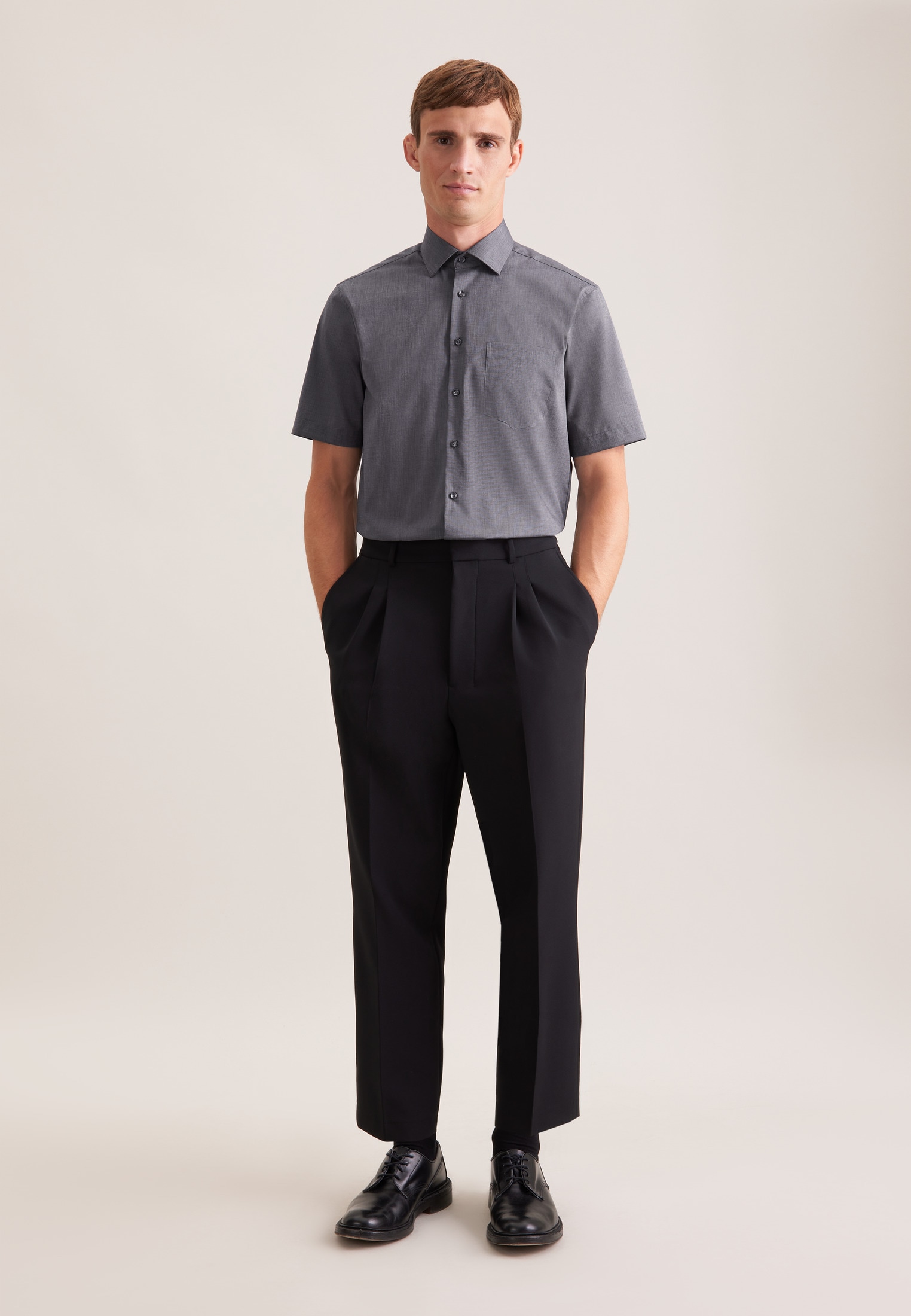 seidensticker Chemise d'affaires »Schwarze Rose« Regular 1/2 Kentkragen Uni