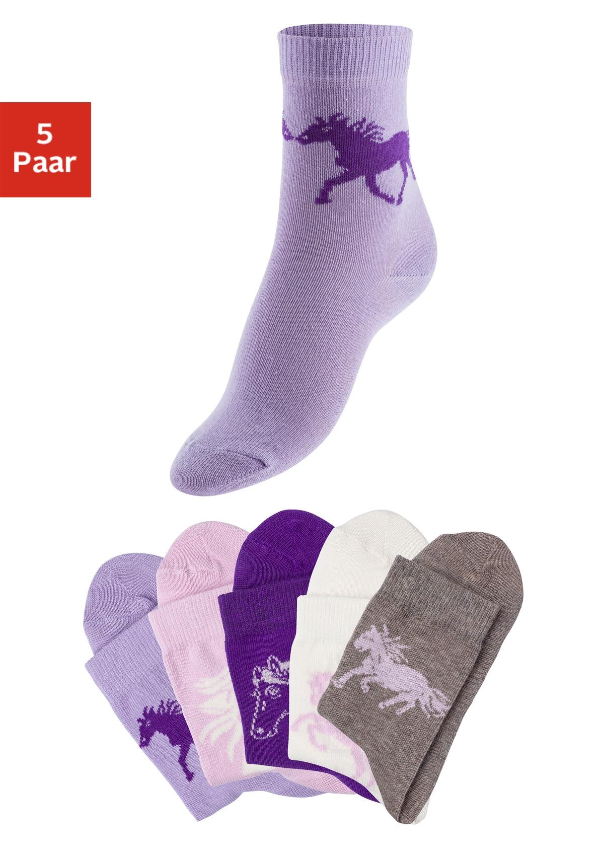 H.I.S Socken, (5 Paar), mit Pferdemotiven