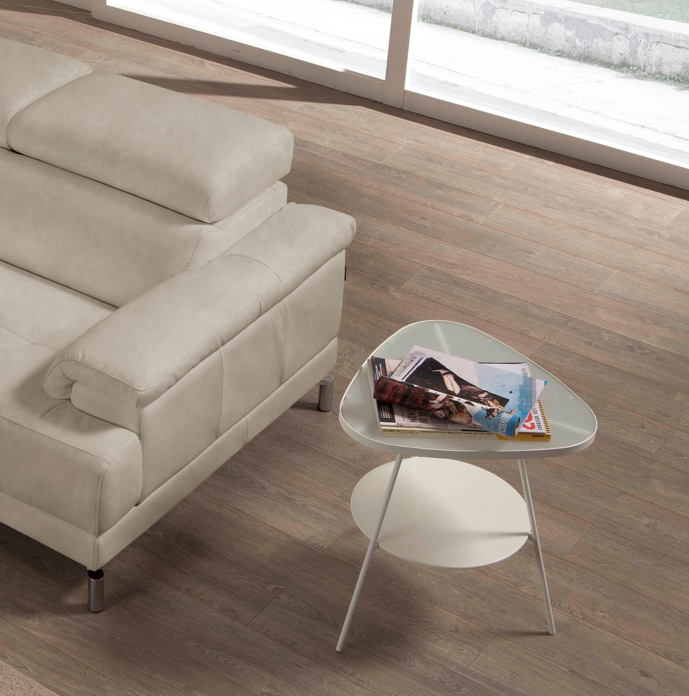 Egoitaliano Ecksofa »Soul, Design und Sitzkomfort auf hohem Niveau, tolle Details, L-Form« mit Recamiere, inkl. Kopfteilverstellung