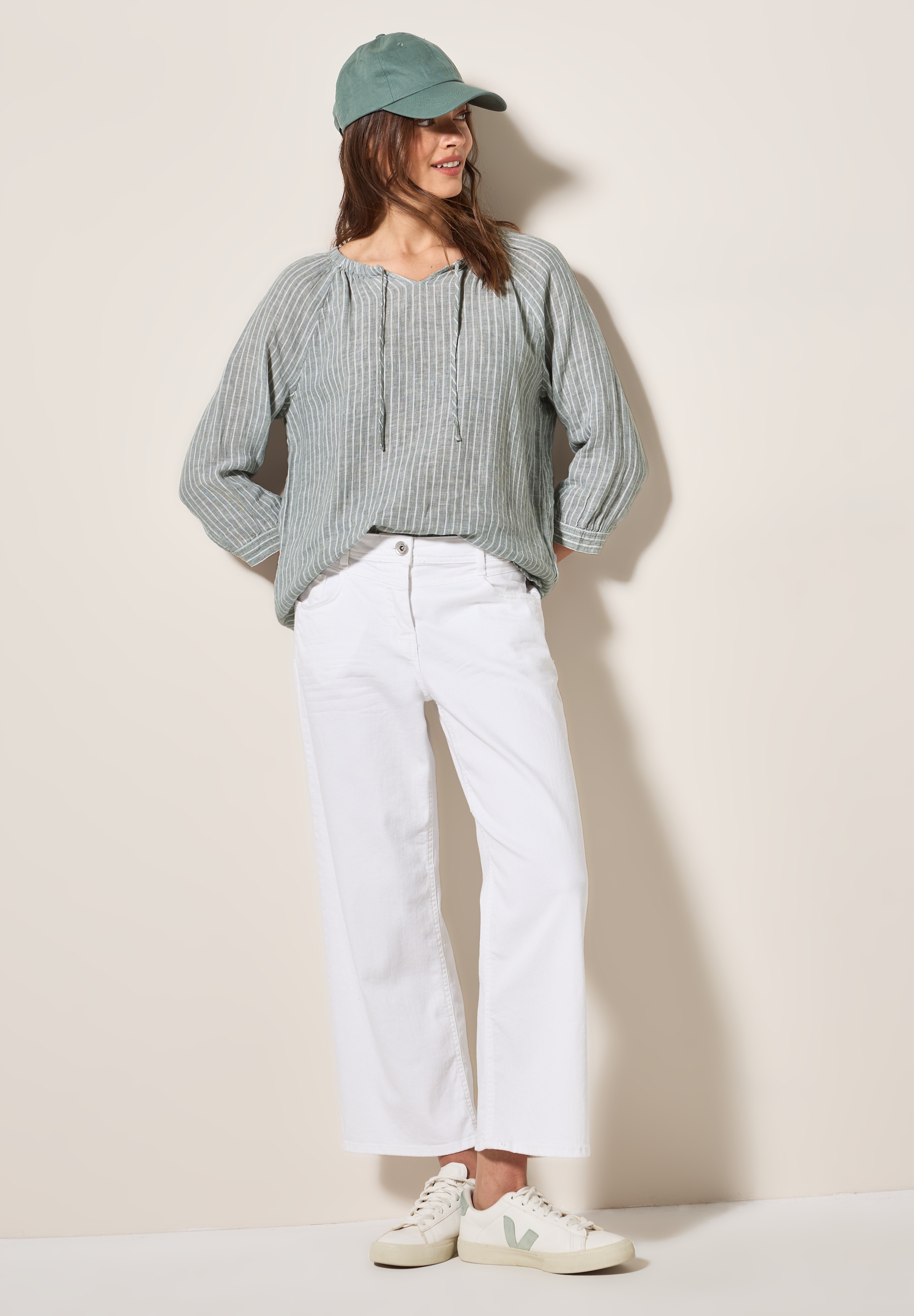 Cecil Shirtbluse, 3/4-Arm in Streifen-Optik