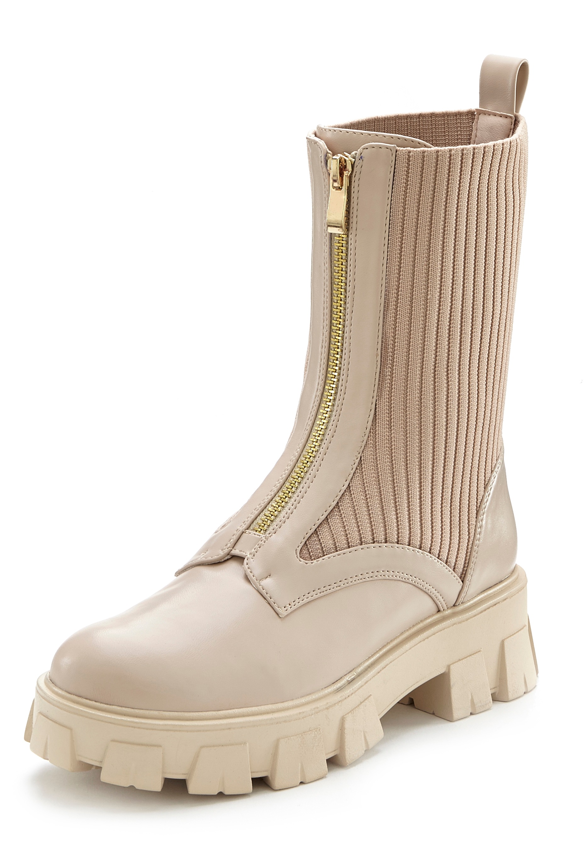 Image of LASCANA Stiefelette, Boots mit Chunky Sohle und elastischen Einsatz VEGAN bei Ackermann Versand Schweiz