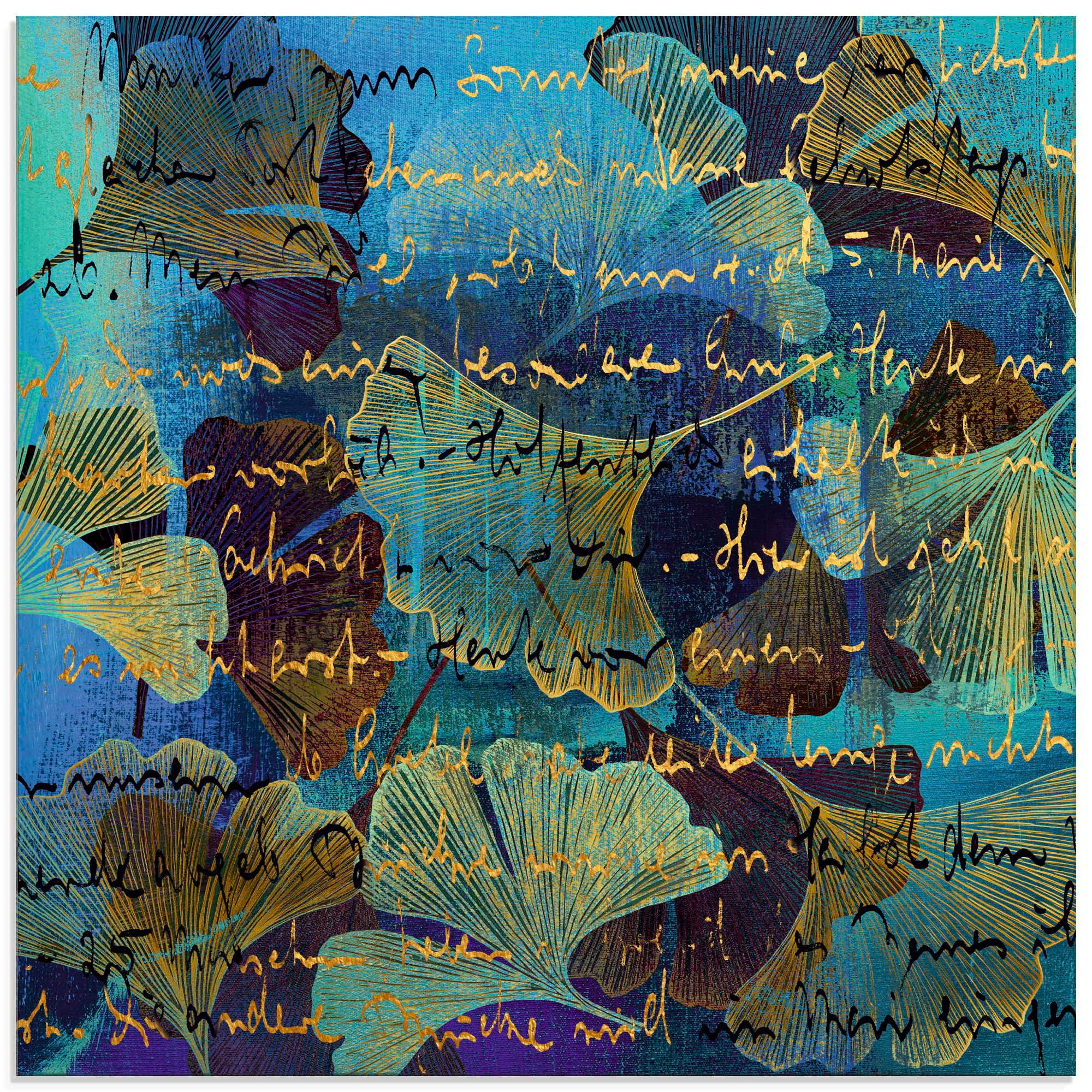 Image of Artland Glasbild "Ginko" Muster 1 Stk. tlg. in verschiedenen Grössen