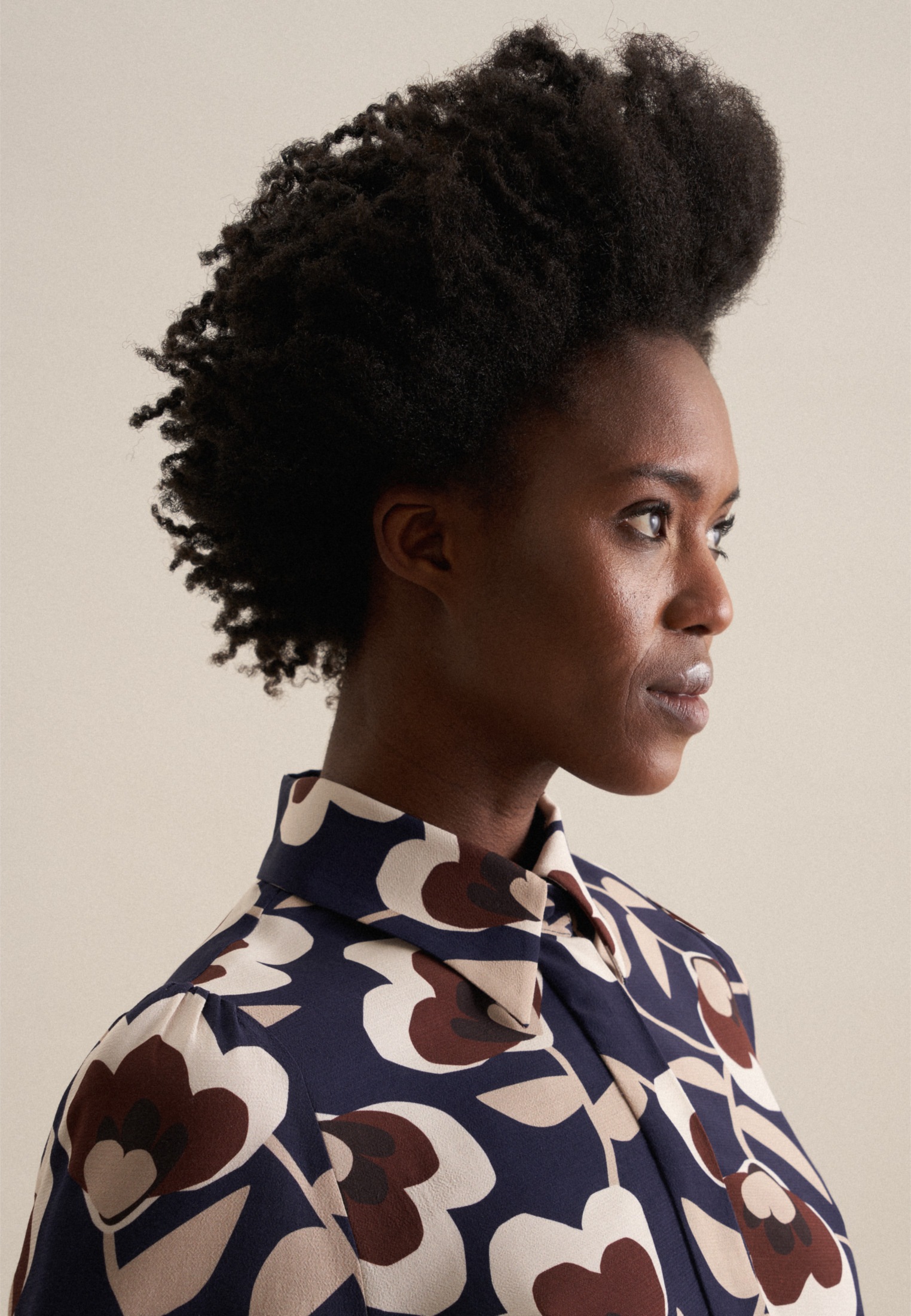 seidensticker Hemdbluse »Schwarze Rose« 1/1 Kragen Druck