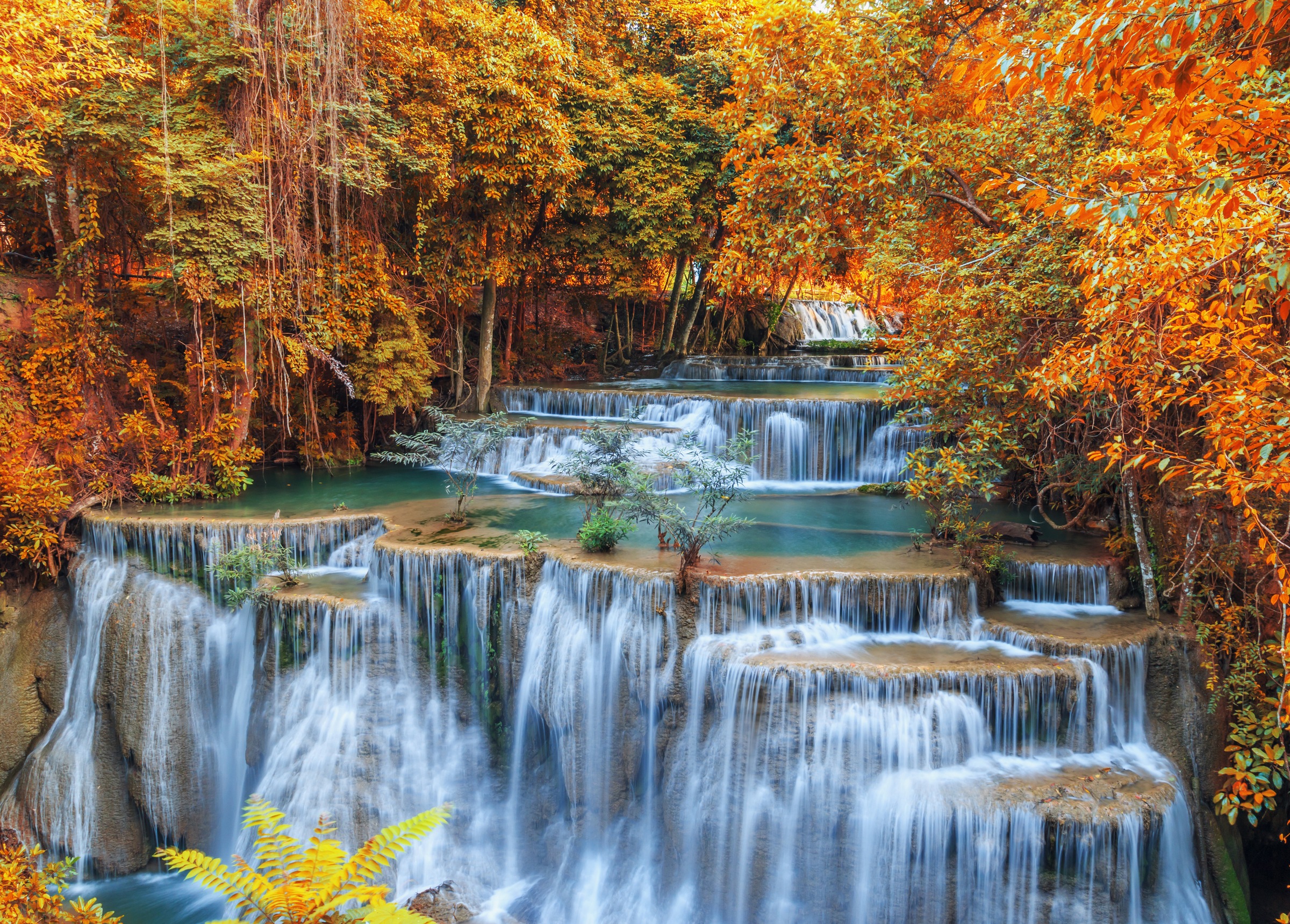 Image of Papermoon Fototapete "Autumn Waterfall Thailand" glatt