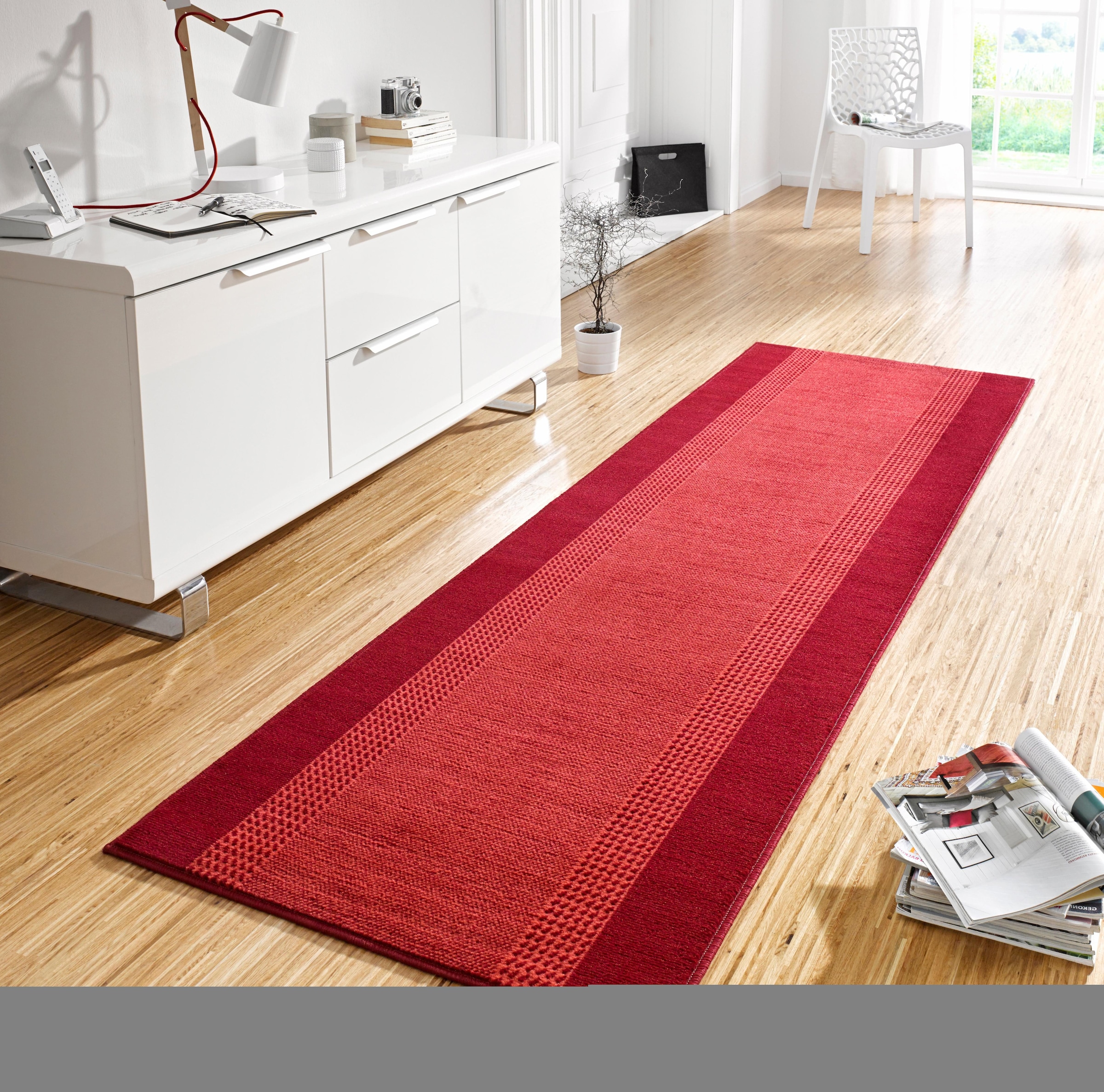 HANSE Home Teppich »Band«, rechteckig, 9 mm Höhe, Kurzflor, weich, Läufer Grössen, Wohnzimmer, Schlafzimmer, Esszimmer