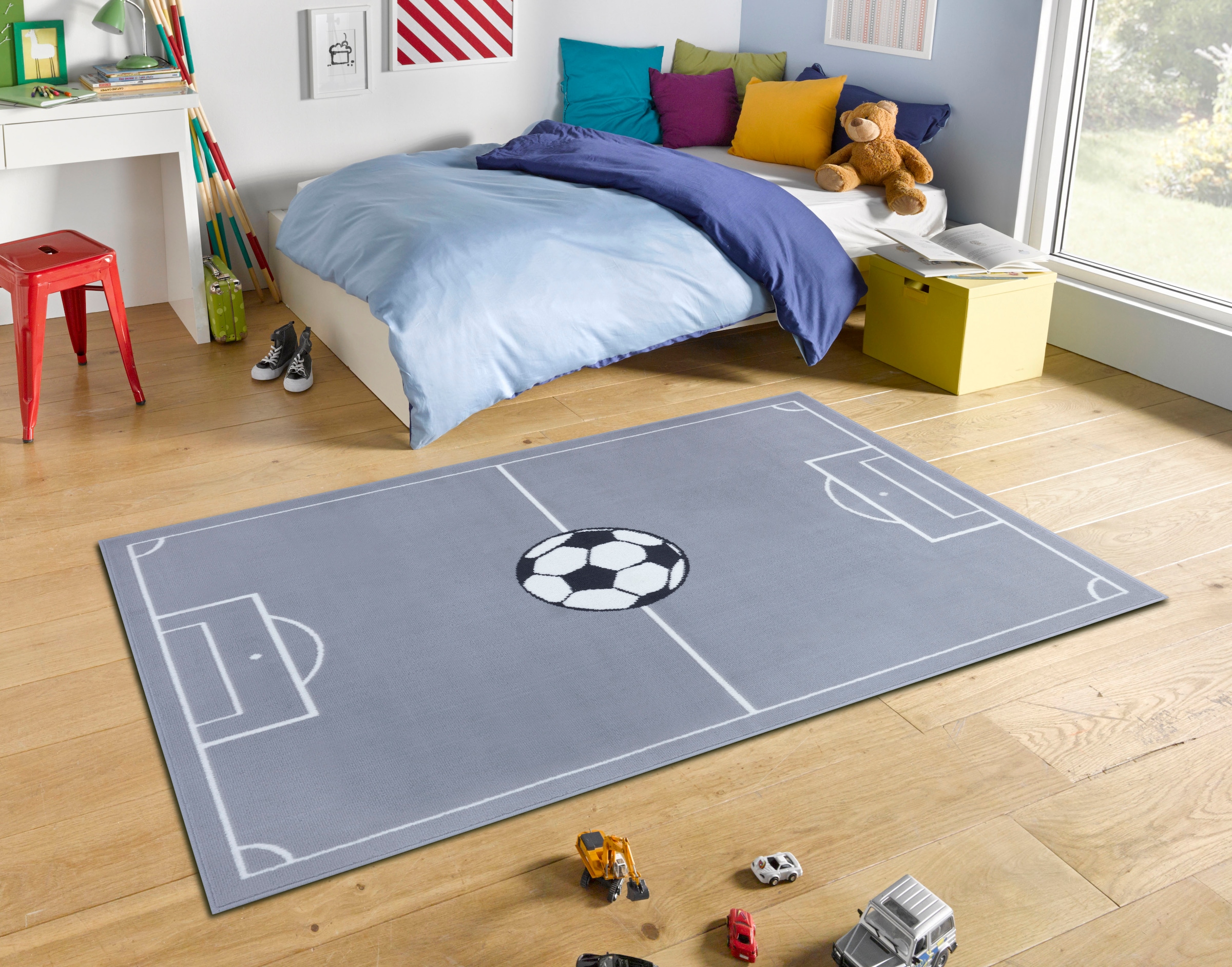 HANSE Home Teppich »Estadio«, rechteckig, 8 mm Höhe, Kinderteppich, Spielteppich, Spielunterlage, Fussball, Kinderzimmer