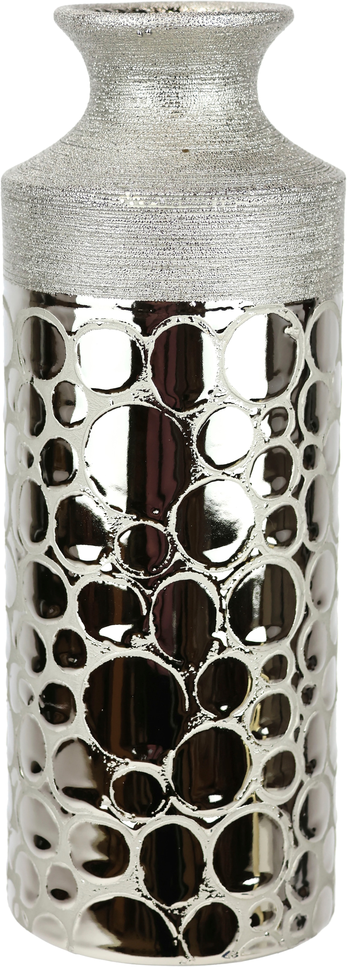 Image of I.GE.A. Tischvase "Vase aus Keramik" Keramikvase Blumenvase Zylindrisch Blumen Dekovase Deko Hochzeitsdeko