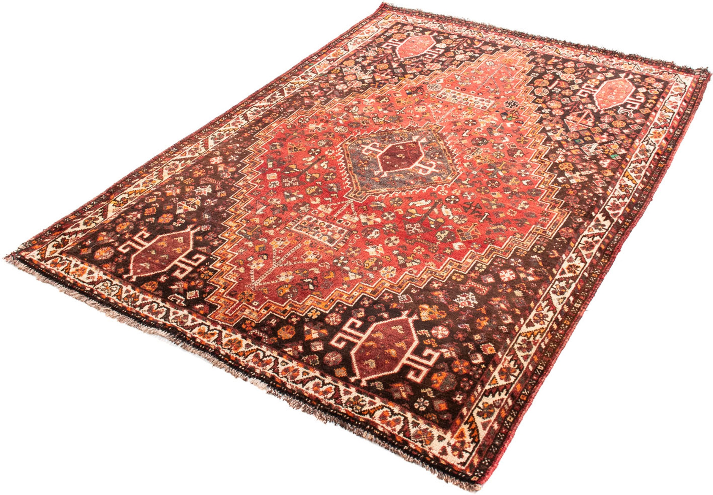 Image of morgenland Orientteppich »Perser - Nomadic - 176 x 123 cm - dunkelrot«, rechteckig, 10 mm Höhe, Wohnzimmer, Handgeknüpft, Einzelstück mit Zertifikat bei Ackermann Versand Schweiz