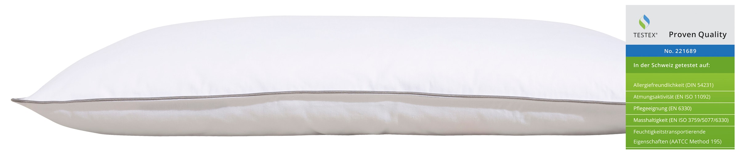 GOODproduct Oreiller en plumes »TAMINS, Kopfkissen 80x80 cm, 40x80cm« Füllung: 85 % Federn & 15 % Daunen Bezug: Coton 1 cuis tlg. Kissen, Made in Germany, Allergiker geeignet (Nomite)