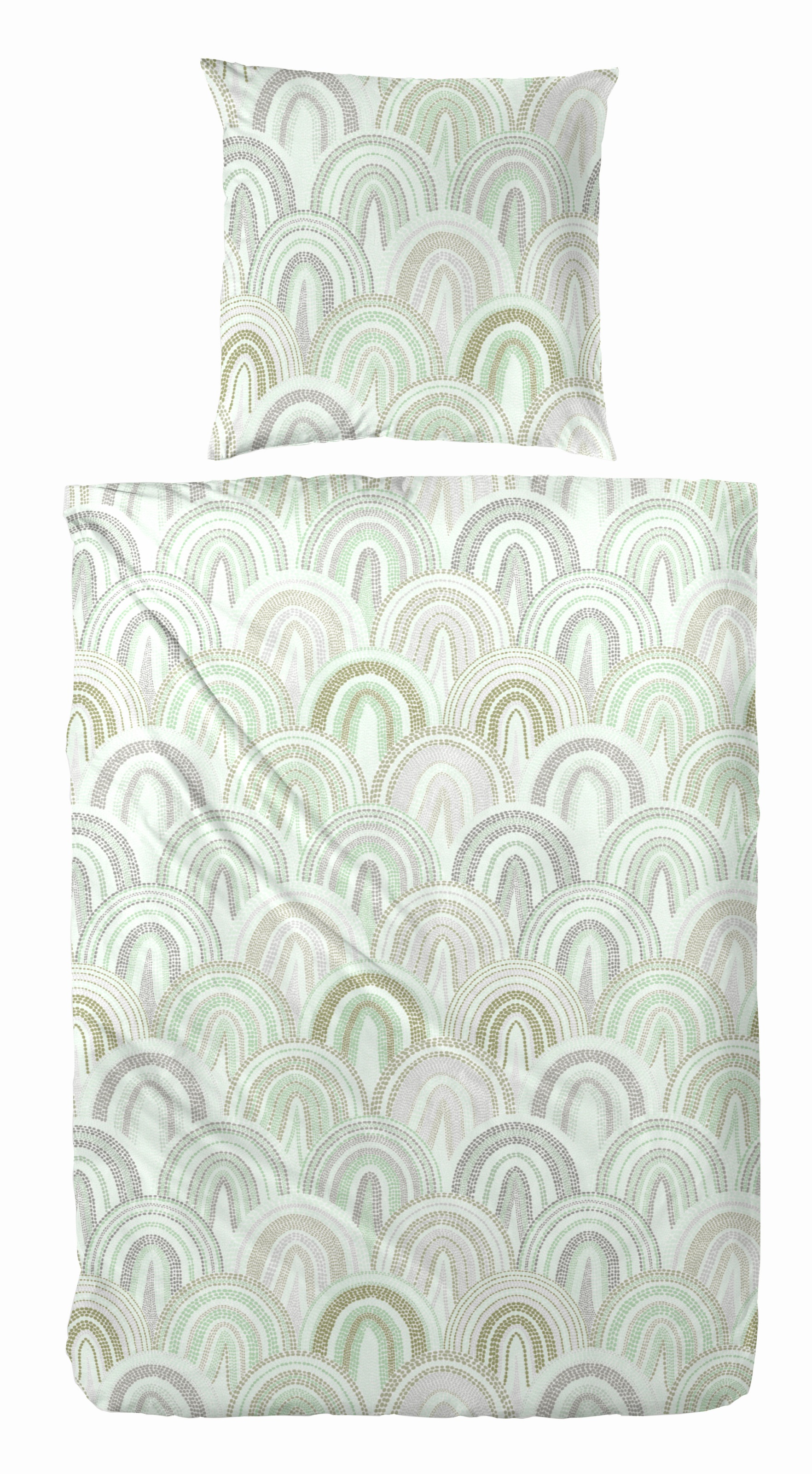 Image of Primera Bettwäsche "Primera Renforce-Bettwäsche Rainboho" 2 Stk. mit kleinen schlichten Regenbögen