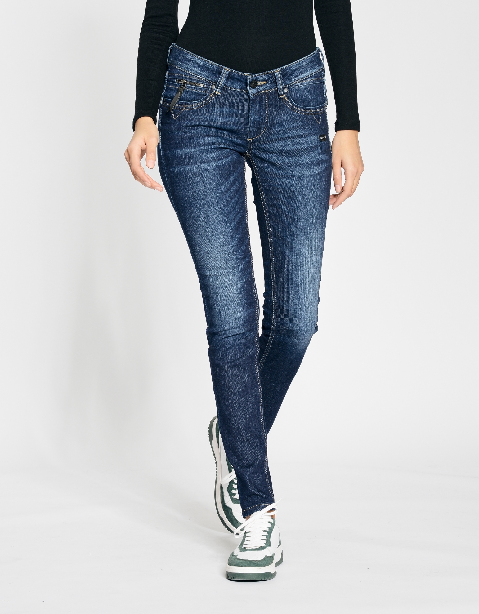 Image of GANG Skinny-fit-Jeans "94NIKITA" mit Zipper-Detail an der Coinpocket