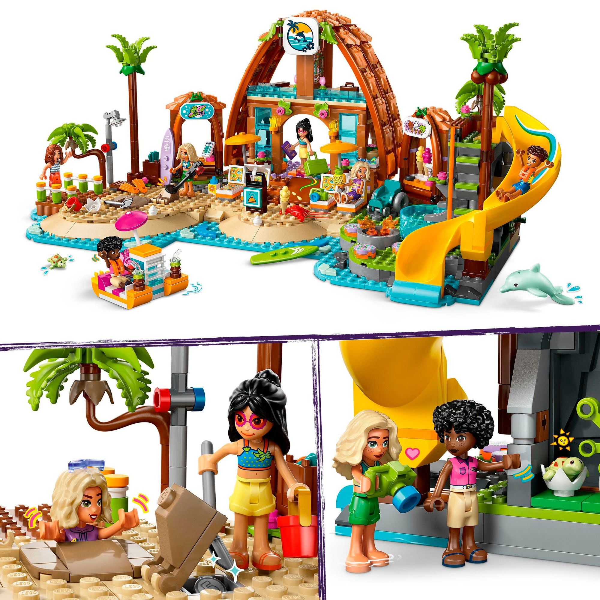 LEGO® Konstruktionsspielsteine »Familienurlaub im Strandresort (42673), LEGO Friends« Made in Europe