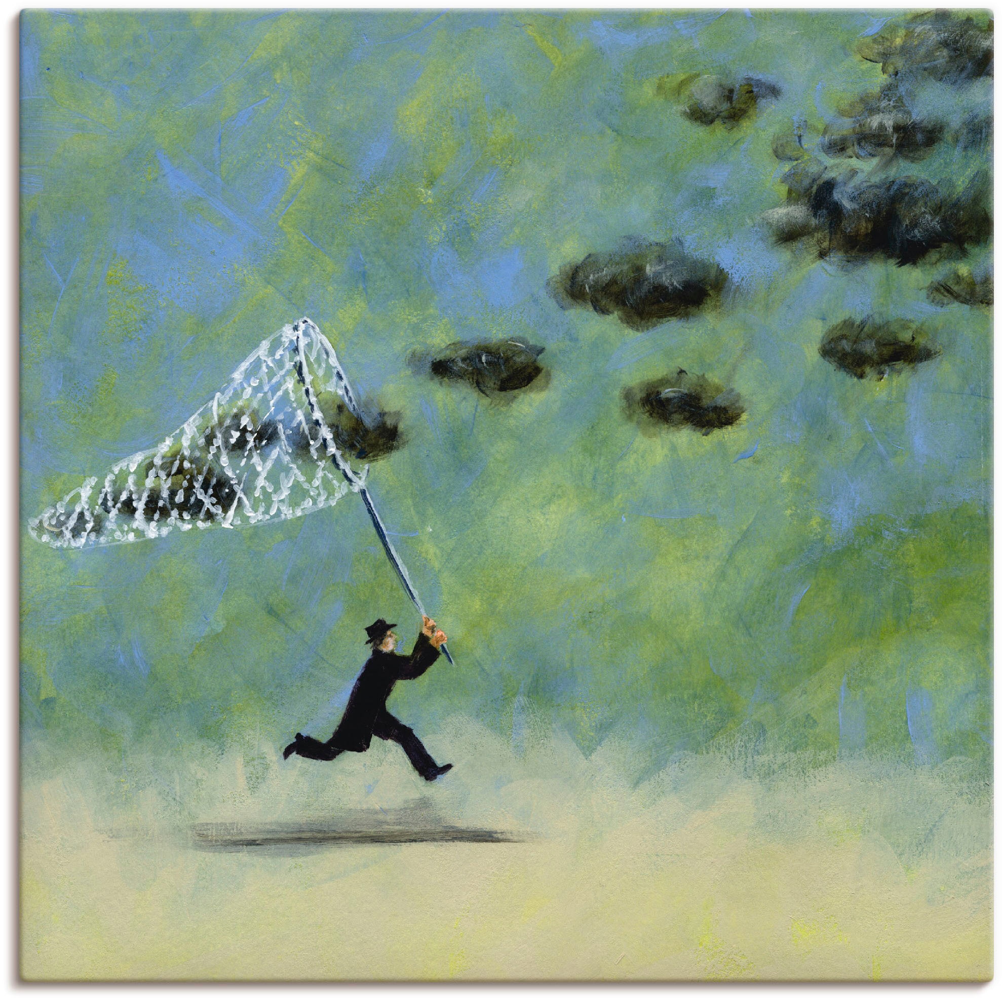 Image of Artland Wandbild "Wolkenfänger" Mann 1 Stk. tlg. als Leinwandbild, Poster in verschied. Grössen