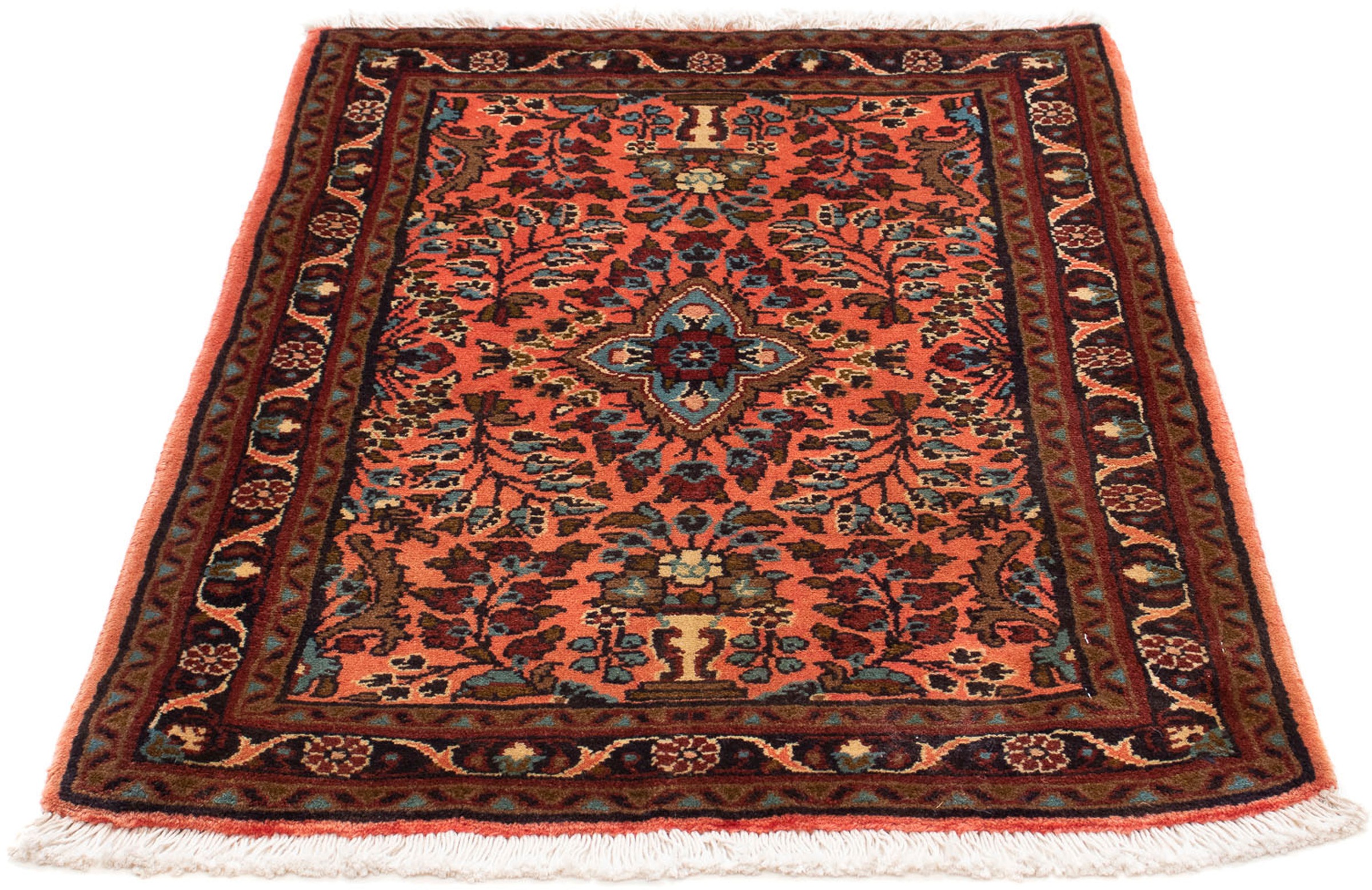Image of morgenland Orientteppich »Perser - Nomadic - 83 x 64 cm - hellrot«, rechteckig, 10 mm Höhe, Wohnzimmer, Handgeknüpft, Einzelstück mit Zertifikat bei Ackermann Versand Schweiz