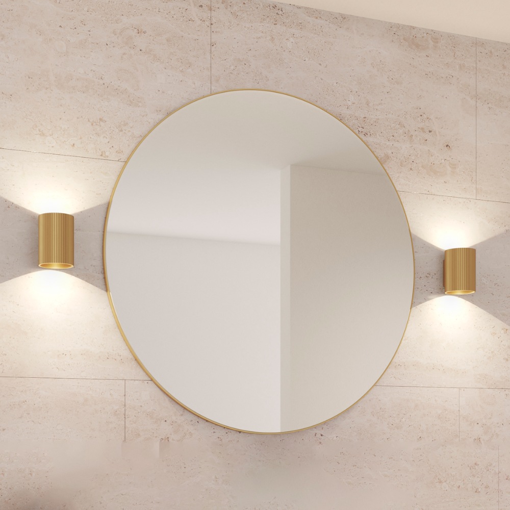 Loevschall Wandspiegel »Refine Wandspiegel rund – stilvoller Designspiegel mit edlem Rahmen,«, in mehreren Grössen & Farben für Bad, Schlafzimmer & Flur