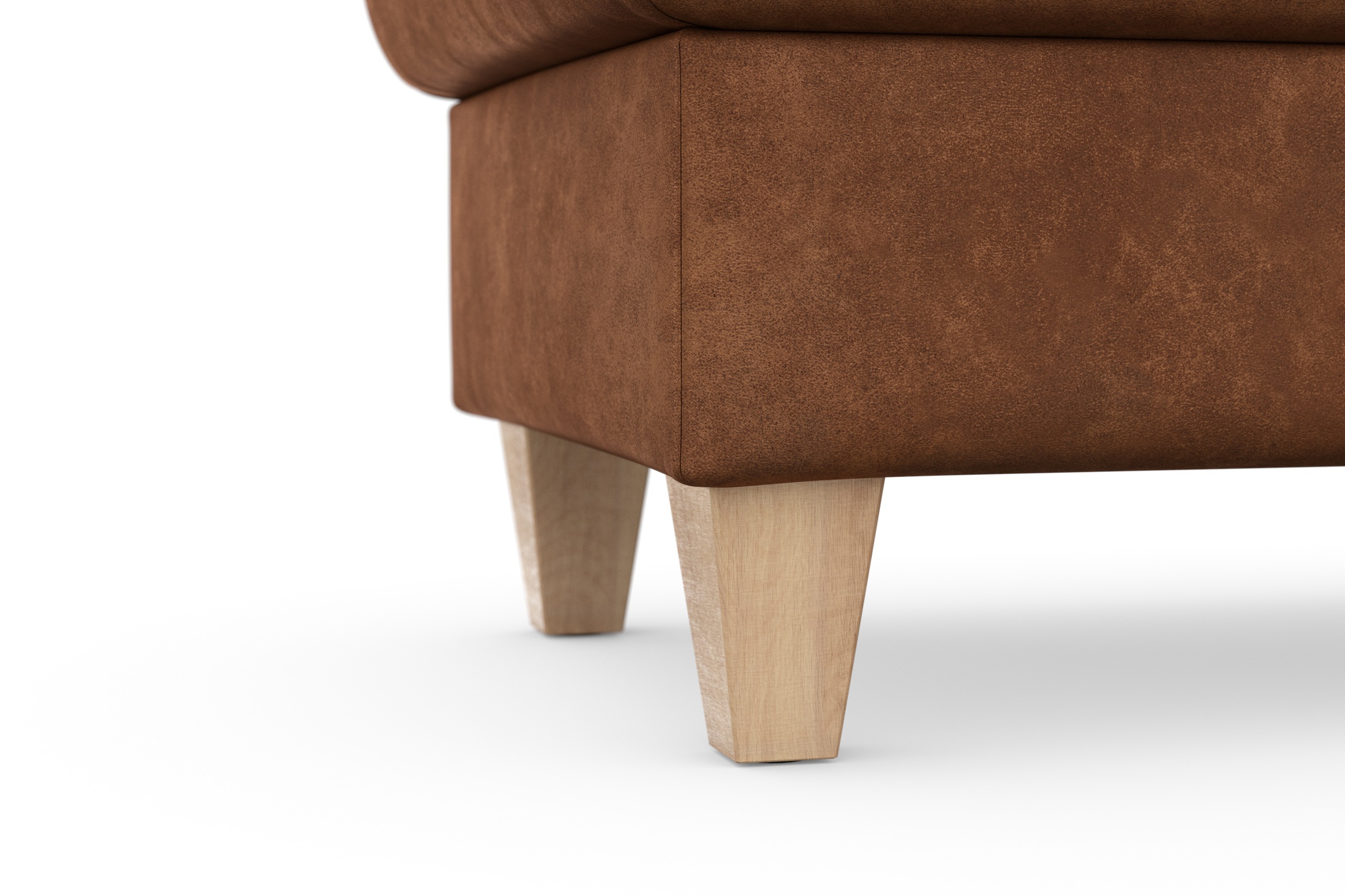 sit&more Stauraumhocker »Farö«, mit Stauraum und Federkern und naturfarbenen Füssen