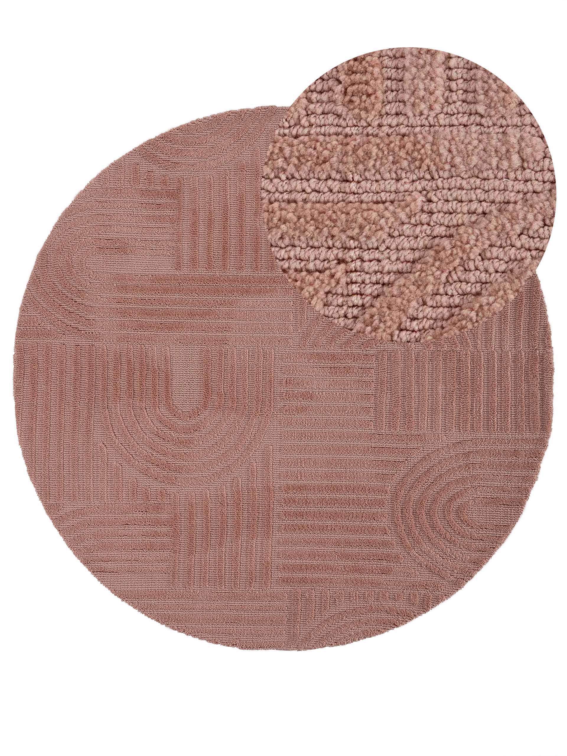Image of carpetfine Teppich "Holly 4 - Soft Touch Microfaser Teppich" rund 12 mm Höhe Boho Scandi, weiche dichte getuftete Hoch-Tief-Struktur, Wohnzimmer