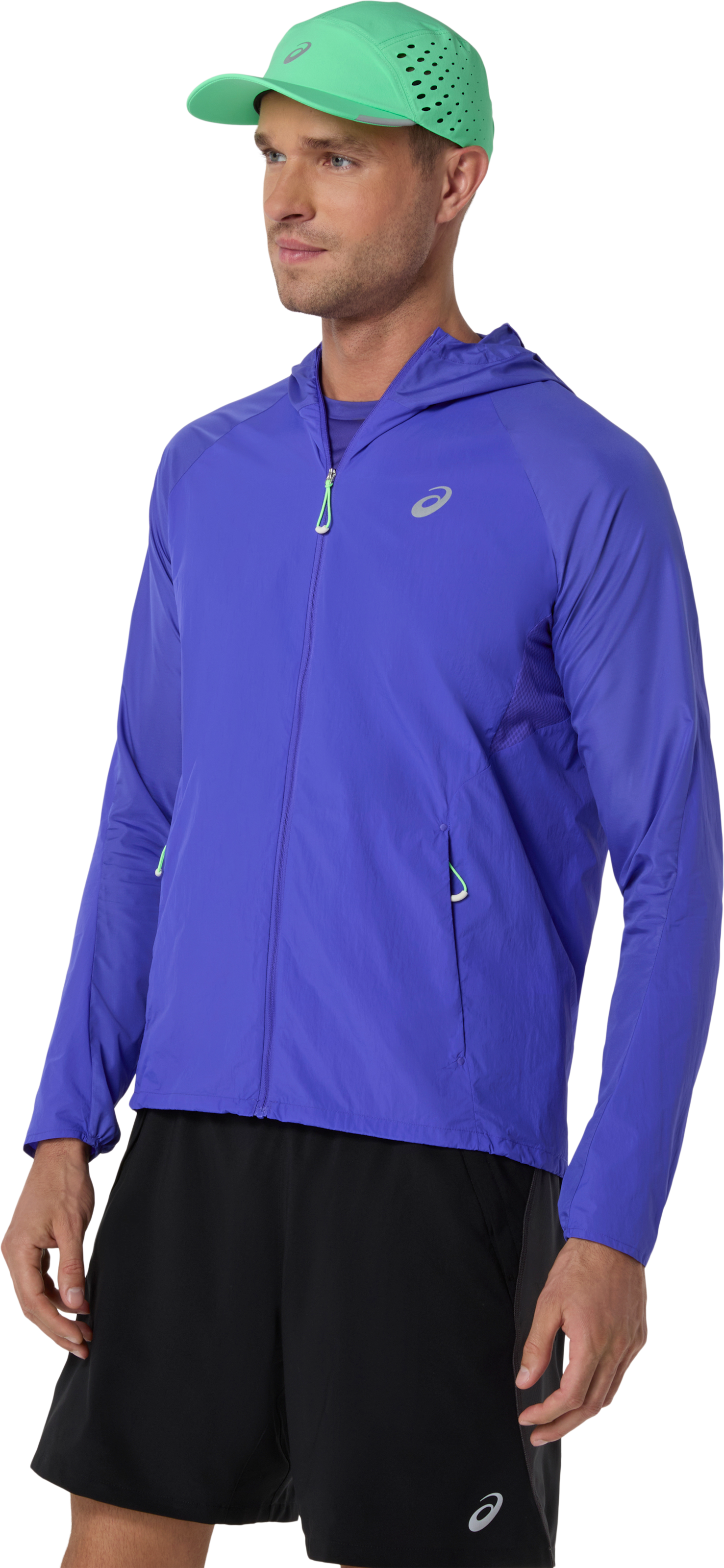 Asics Laufjacke »ROAD PACKABLE JACKET« mit Kapuze Übergangsjacke