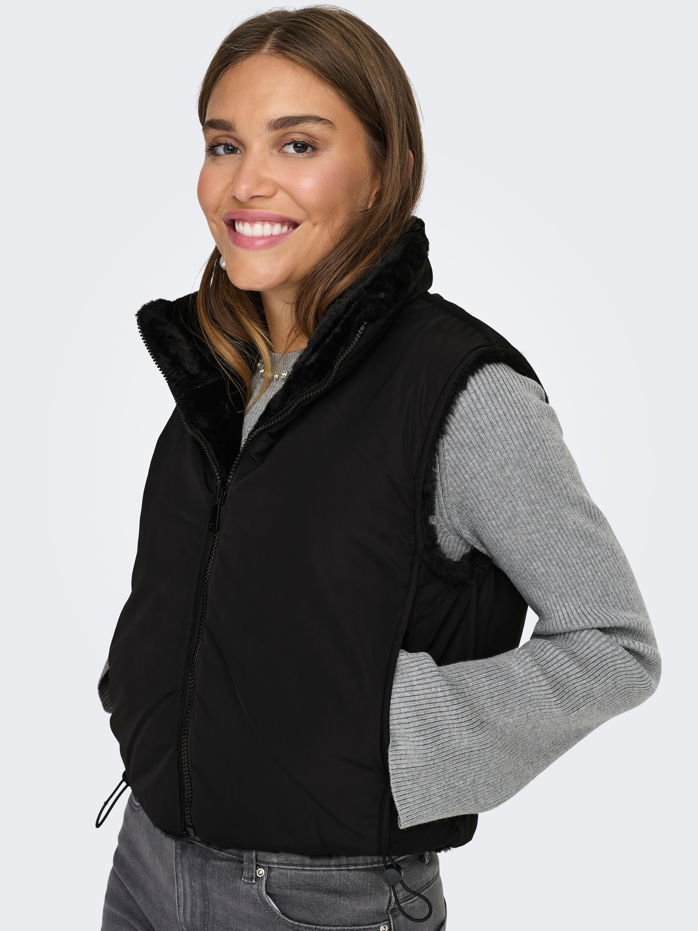 ONLY Plüschweste »ONLDANA FAUX FUR REV.WAISTCOAT OTW CC« Kunstfaser