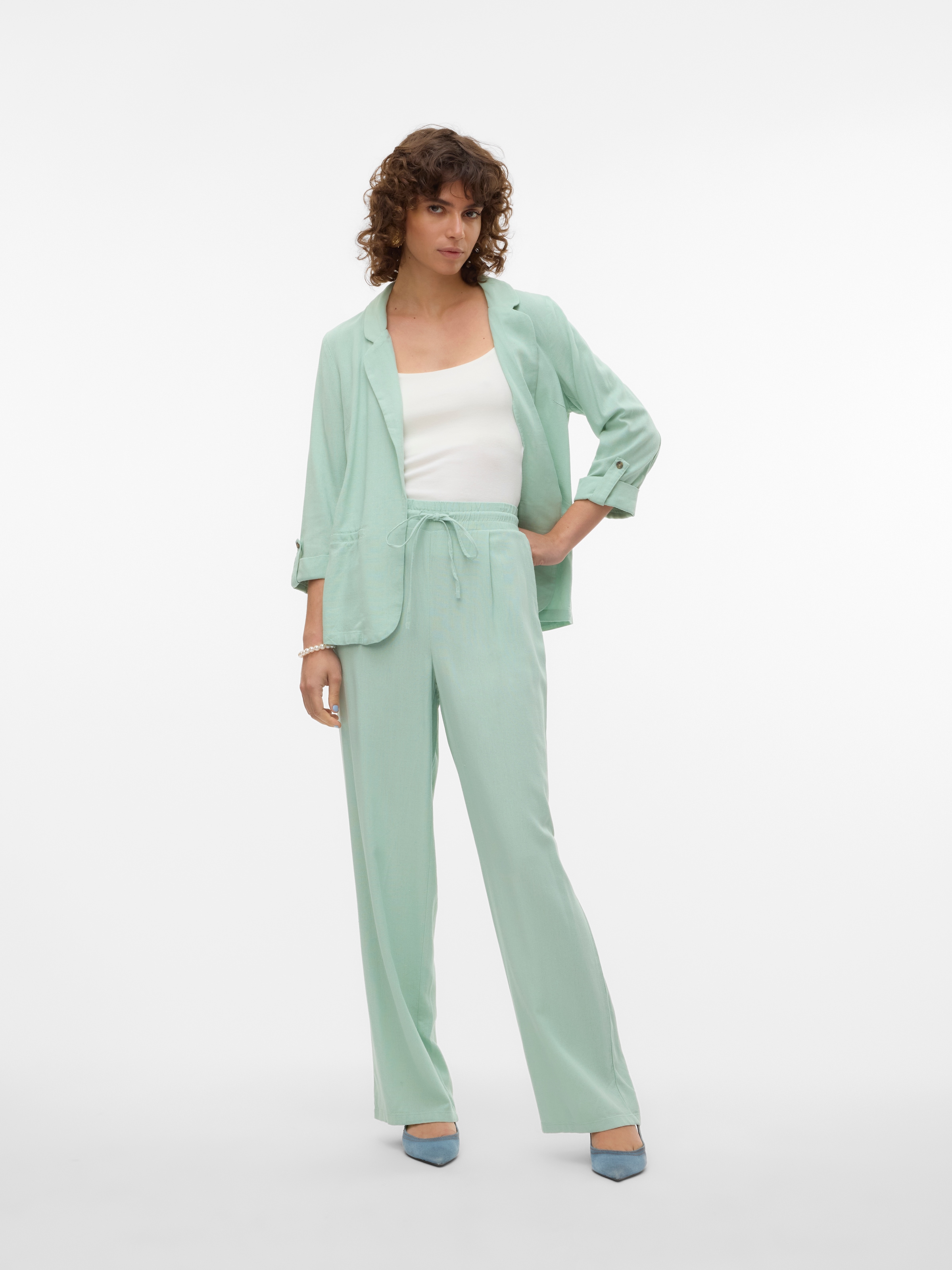 Vero Moda Kurzblazer »VMJESMILO 3/4 LOOSE BLAZER WVN NOOS«, mit Leinen